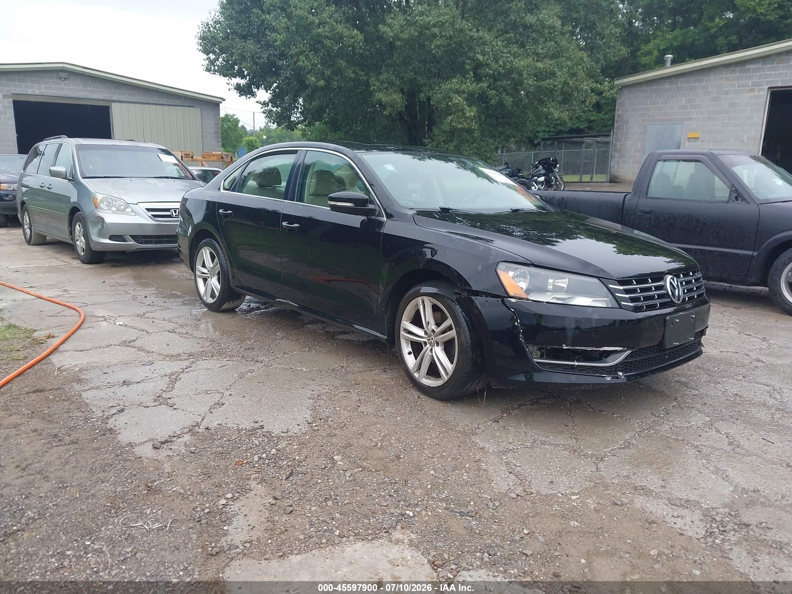2012 Volkswagen Passat 3.6l V6 Se Black vin: 1VWBM7A3XCC075688