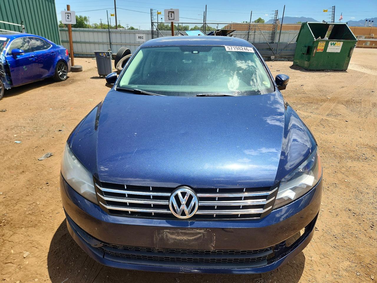2014 Volkswagen Passat Se Blue vin: 1VWBN7A30EC001941