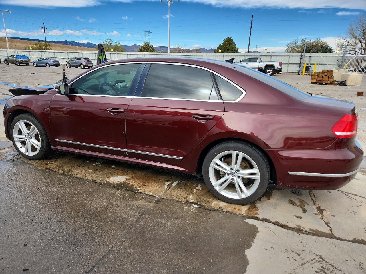 2014 Volkswagen Passat Se Burgundy vin: 1VWBN7A31EC101465