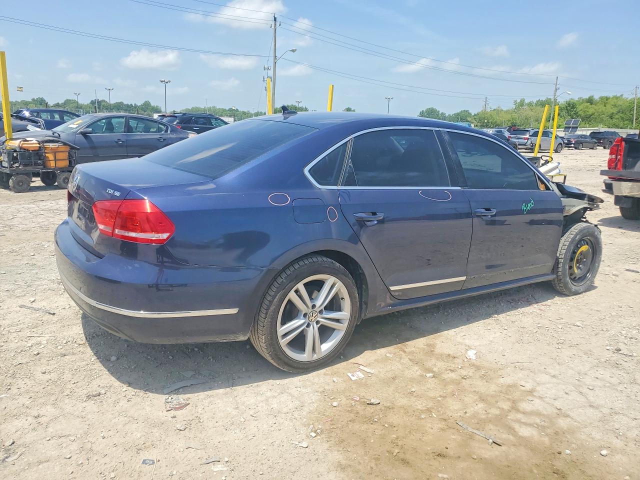 2012 Volkswagen Passat Se Blue vin: 1VWBN7A32CC065783