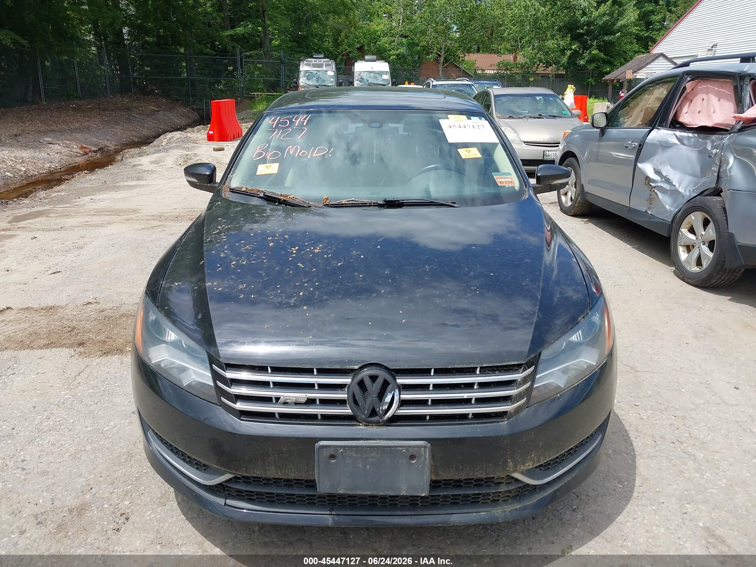 2012 Volkswagen Passat 2.0l Tdi Se Черный vin: 1VWBN7A33CC080468