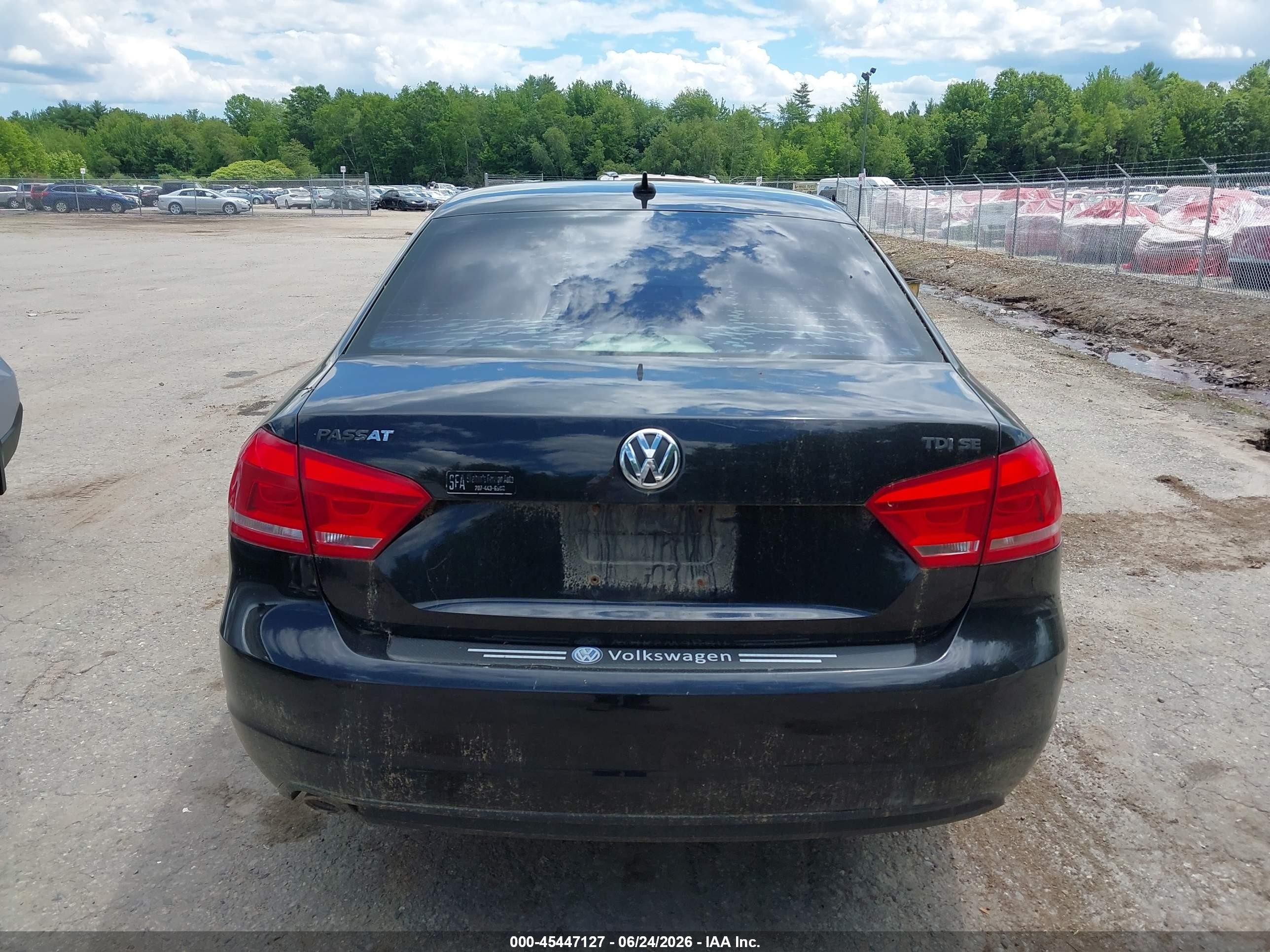 2012 Volkswagen Passat 2.0l Tdi Se Черный vin: 1VWBN7A33CC080468