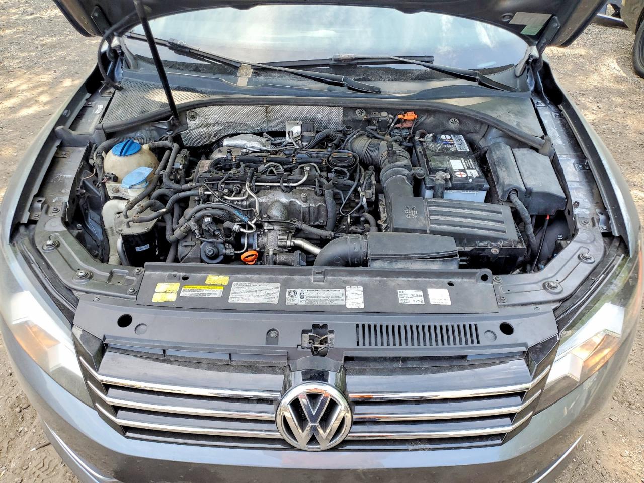 2014 Volkswagen Passat Se Gray vin: 1VWBN7A33EC016286