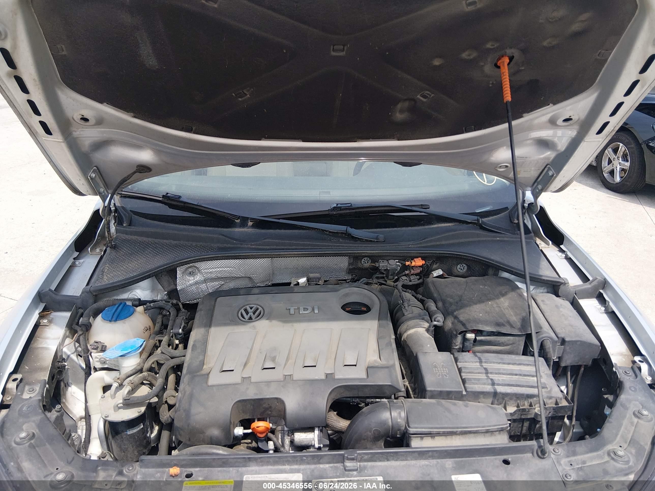 2013 Volkswagen Passat 2.0l Tdi Se Gray vin: 1VWBN7A34DC072817