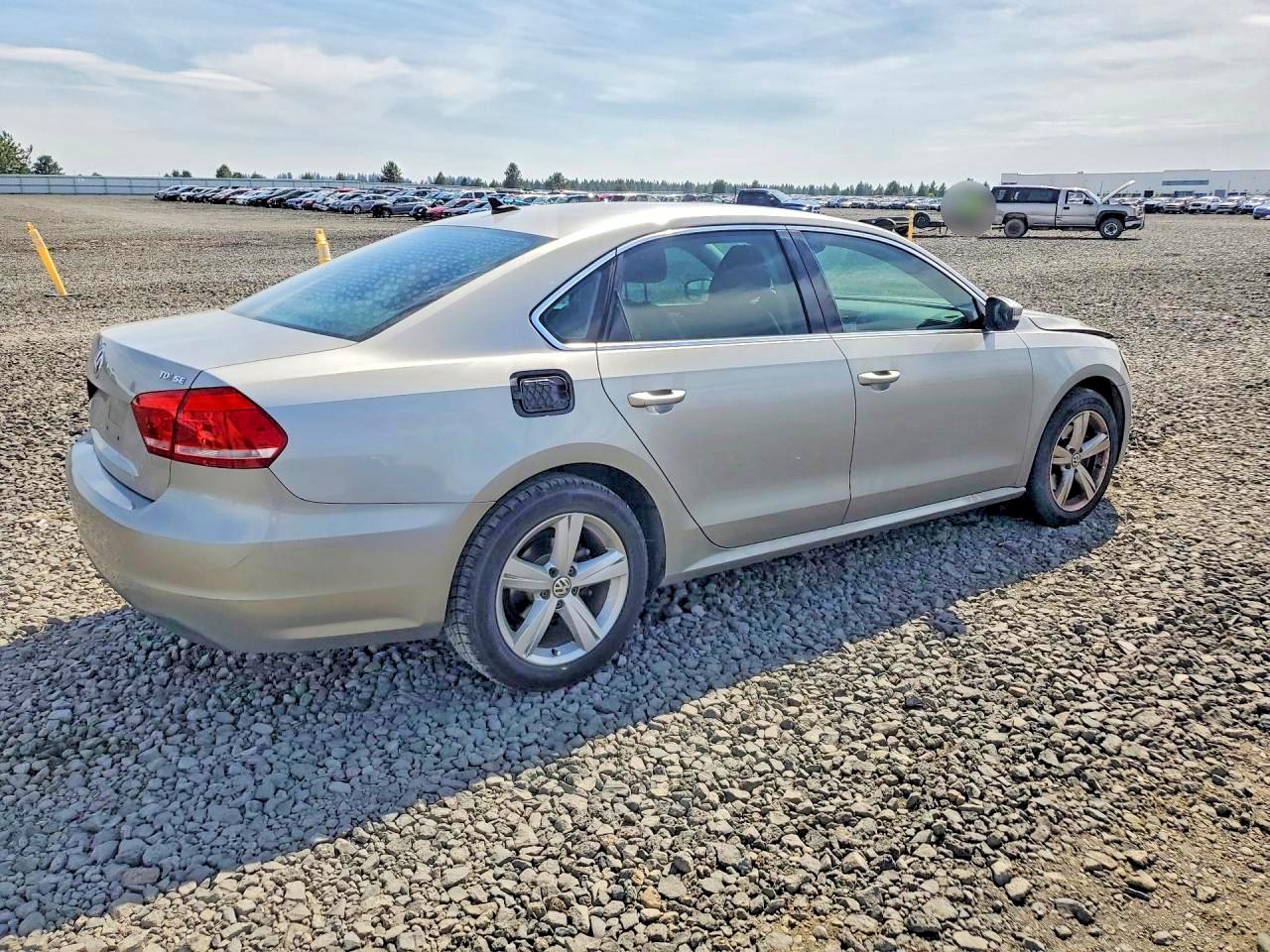 2013 Volkswagen Passat Se Silver vin: 1VWBN7A34DC145281