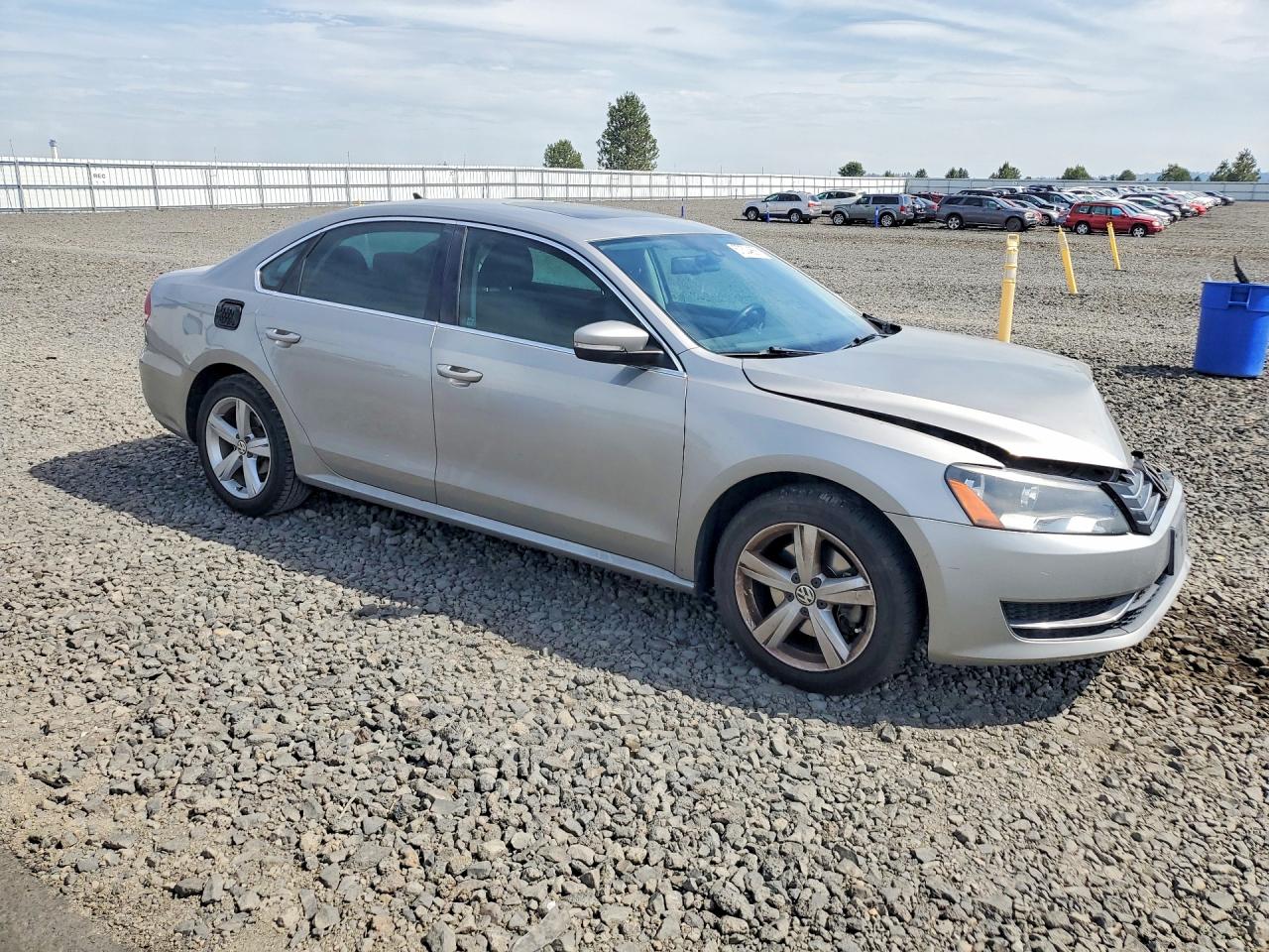 2013 Volkswagen Passat Se Silver vin: 1VWBN7A34DC145281