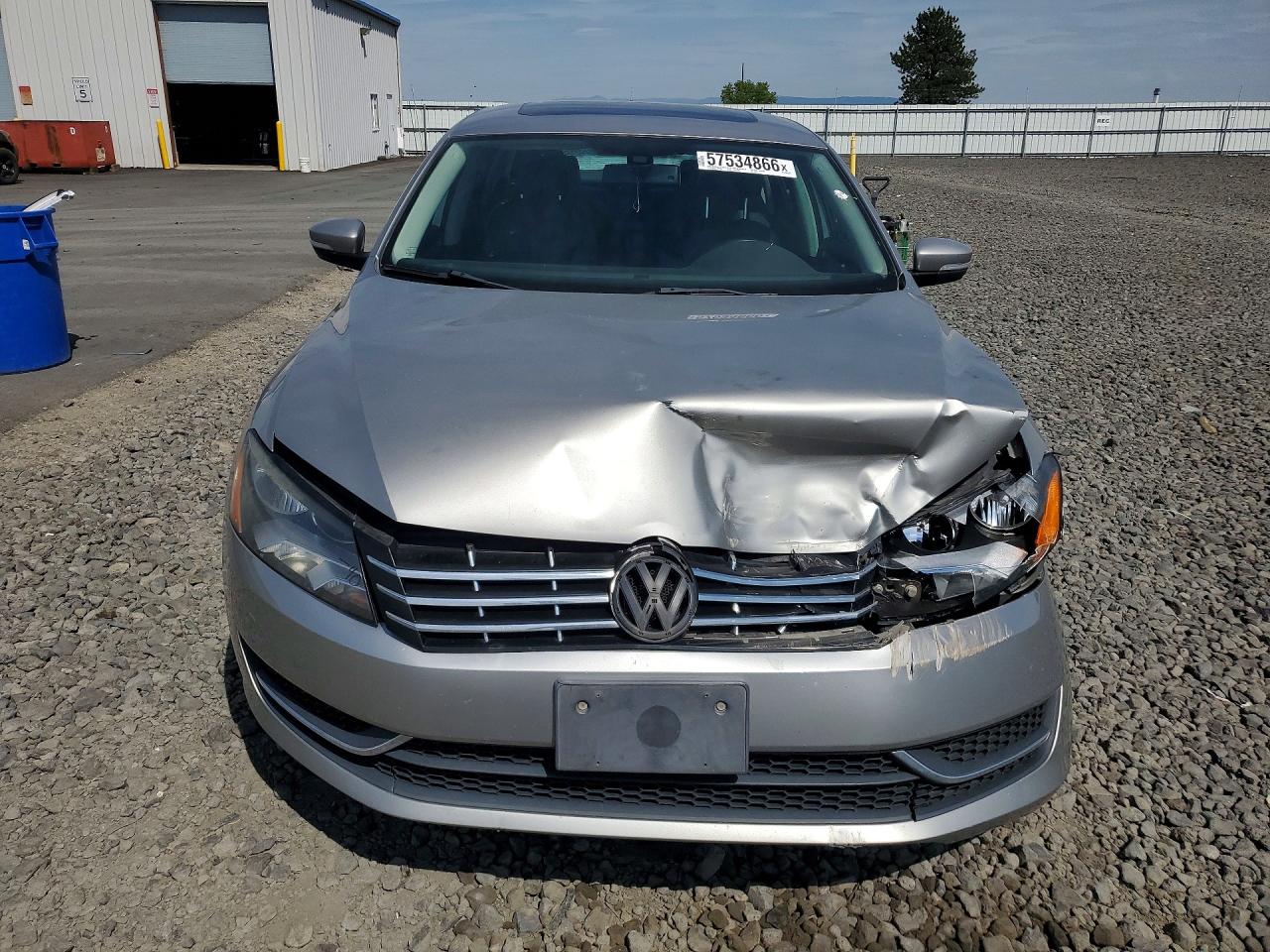 2013 Volkswagen Passat Se Silver vin: 1VWBN7A34DC145281
