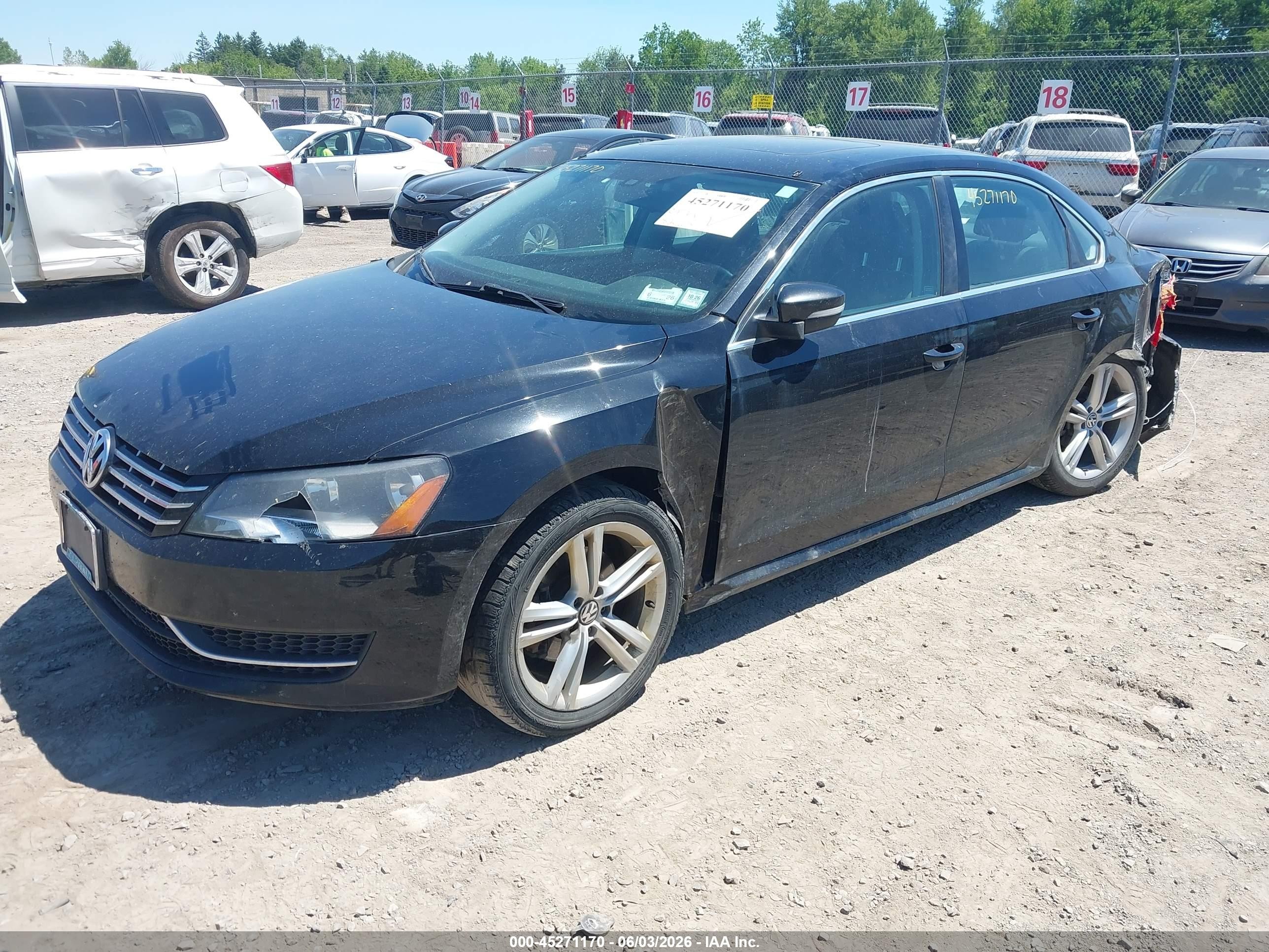 2014 Volkswagen Passat 2.0l Tdi Se Черный vin: 1VWBN7A34EC023487