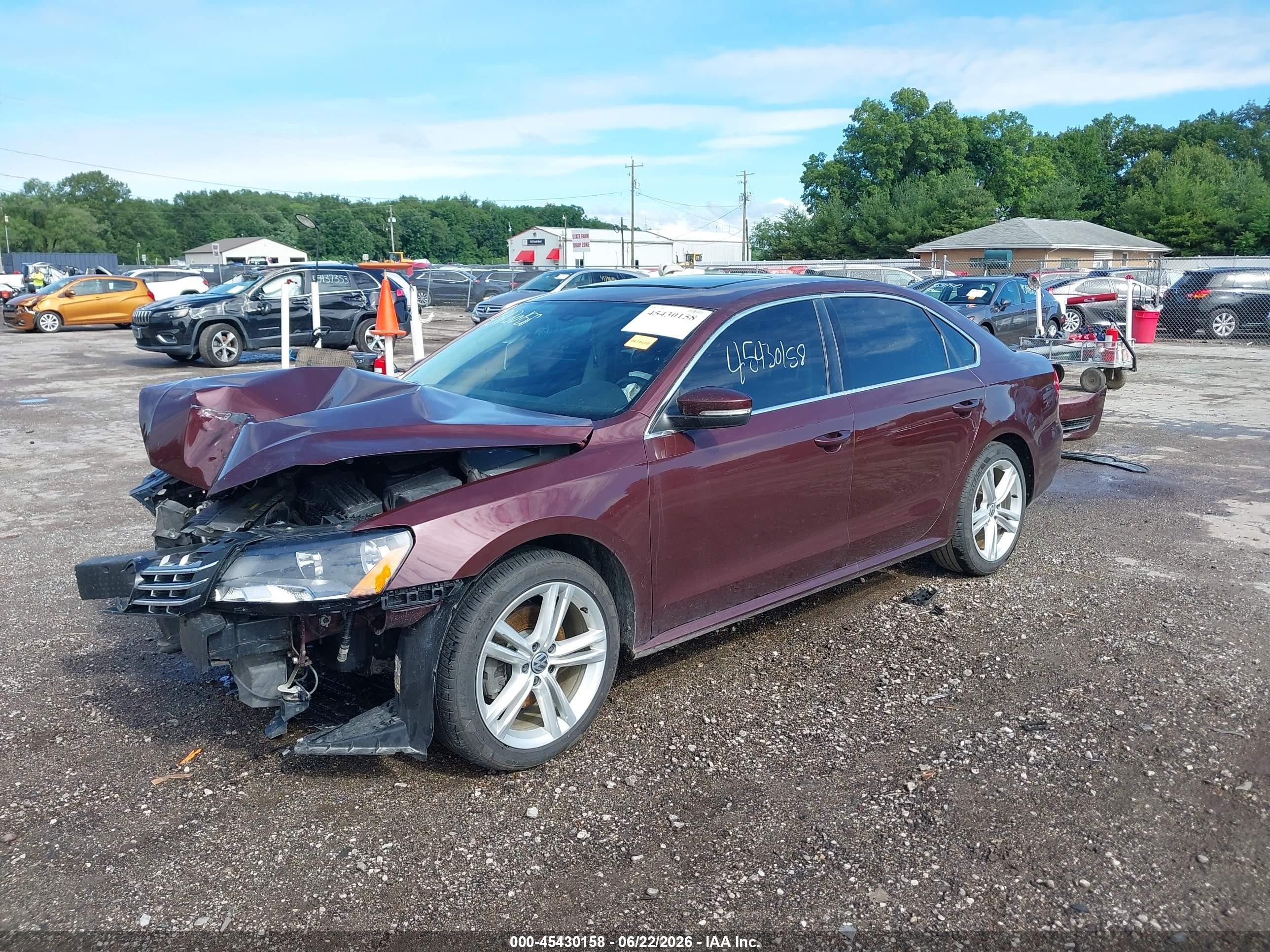 2014 Volkswagen Passat 2.0l Tdi Se Burgundy vin: 1VWBN7A34EC099632