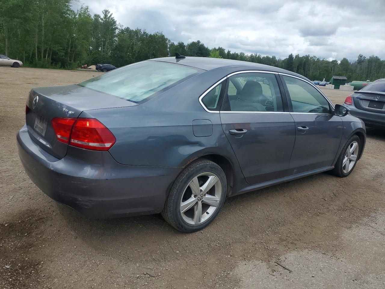 2012 Volkswagen Passat Se Серый vin: 1VWBN7A35CC029540