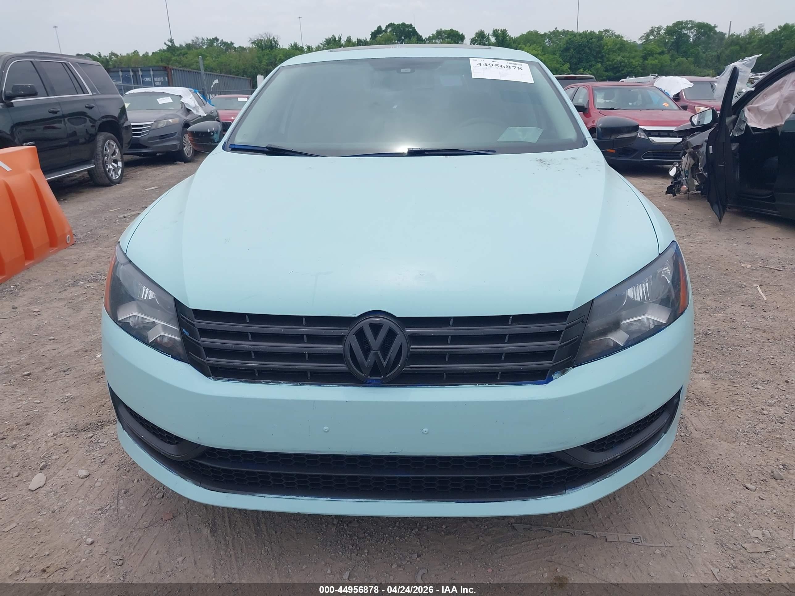 2013 Volkswagen Passat 2.0l Tdi Se Turquoise vin: 1VWBN7A35DC115593
