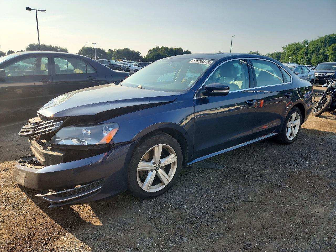 2013 Volkswagen Passat Se Синий vin: 1VWBN7A35DC144544