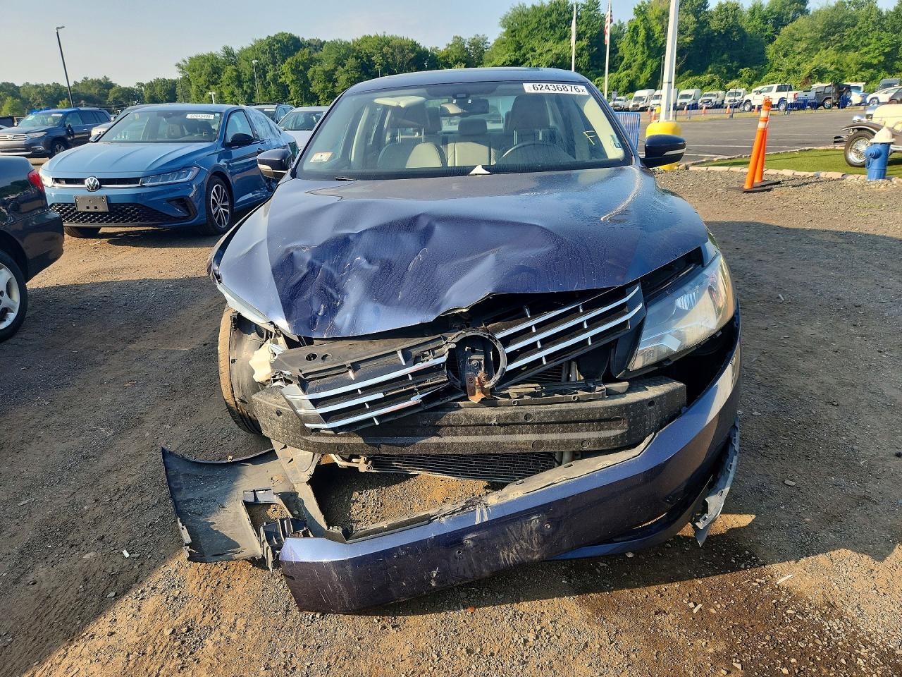 2013 Volkswagen Passat Se Blue vin: 1VWBN7A35DC144544