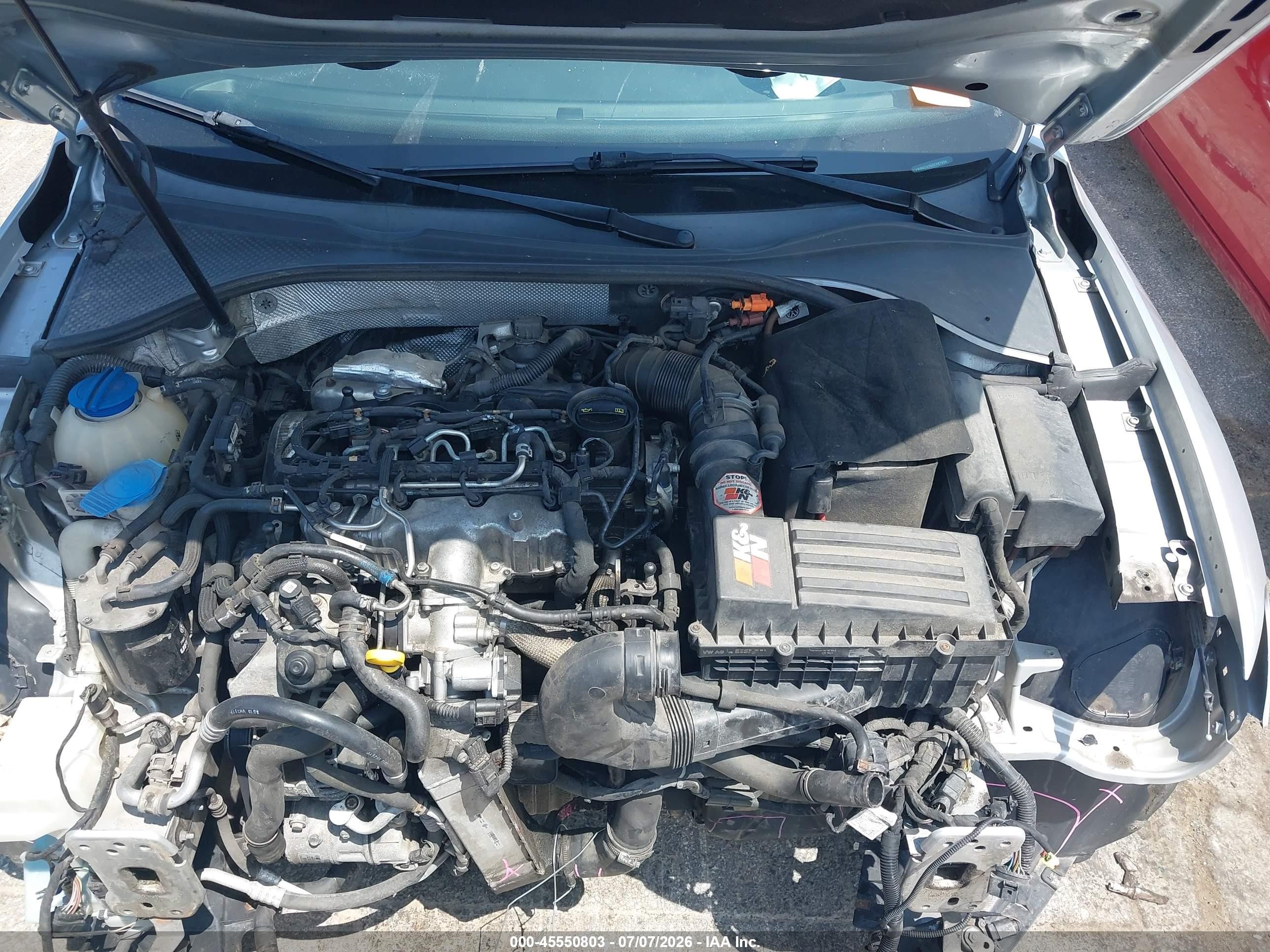 2014 Volkswagen Passat 2.0l Tdi Se Silver vin: 1VWBN7A35EC067434