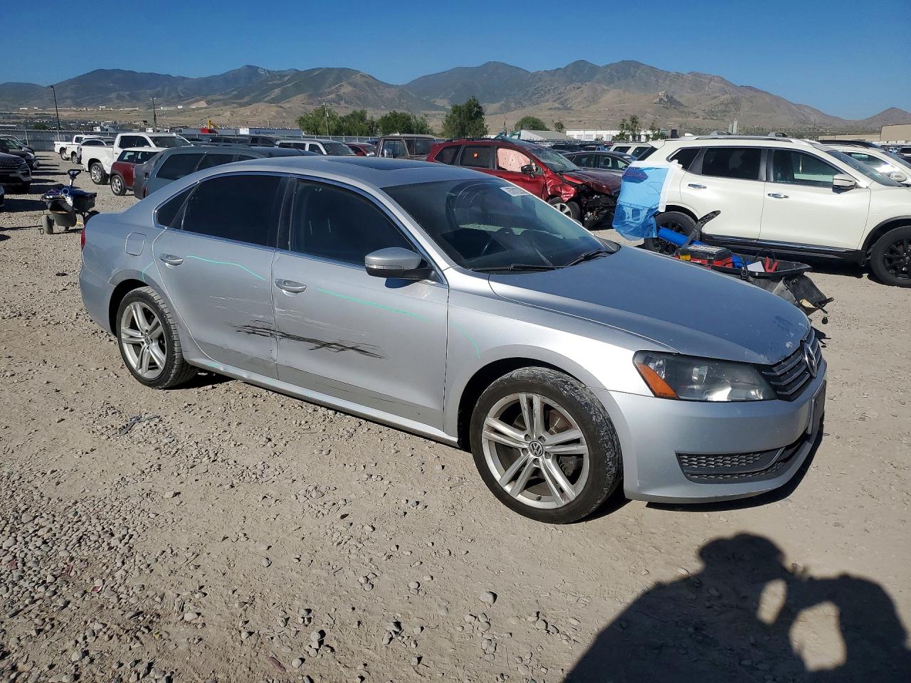 2014 Volkswagen Passat Se Silver vin: 1VWBN7A35EC102263