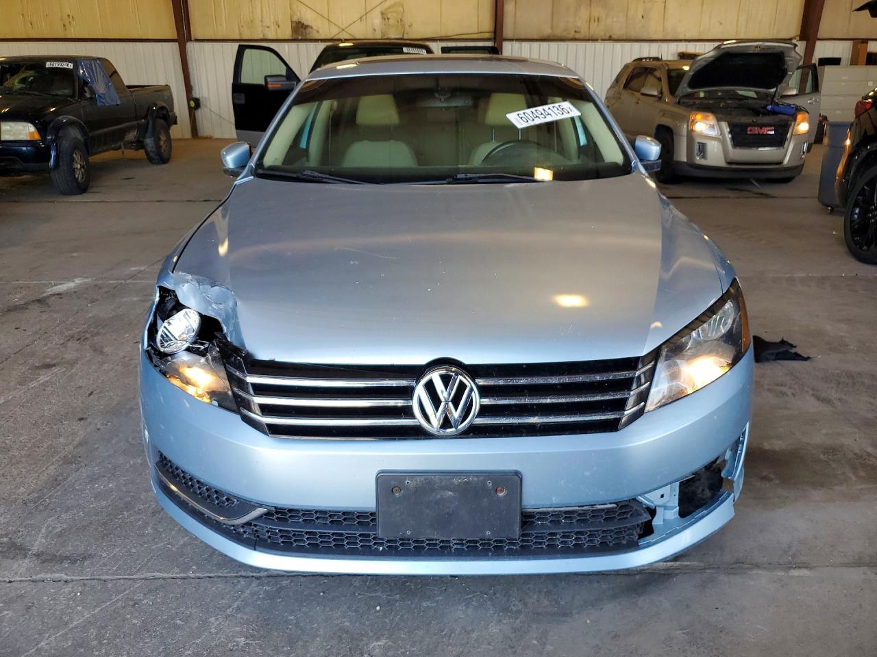 2012 Volkswagen Passat Se Blue vin: 1VWBN7A36CC025609