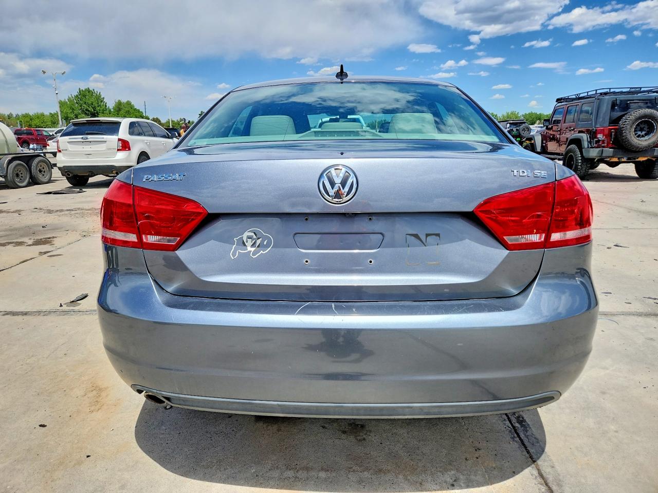 2014 Volkswagen Passat Se Gray vin: 1VWBN7A36EC044177