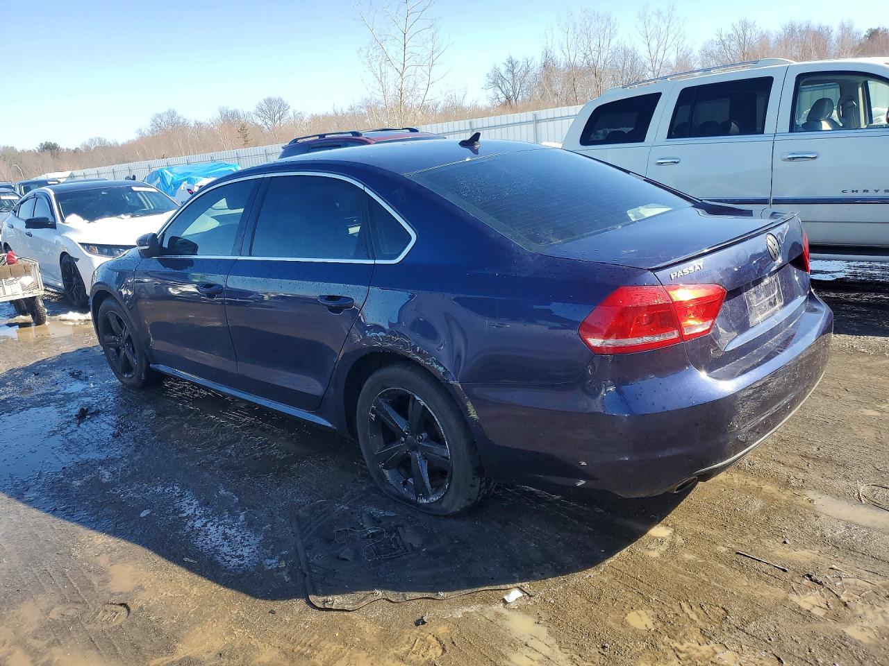 2012 Volkswagen Passat Se Синий vin: 1VWBN7A37CC109230