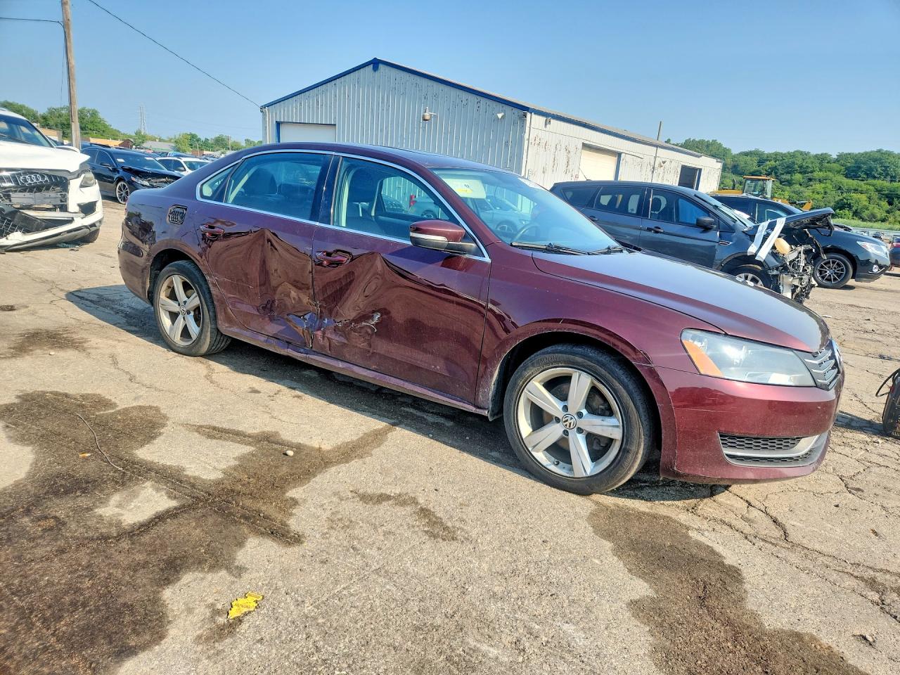 2013 Volkswagen Passat Se Burgundy vin: 1VWBN7A37DC059057
