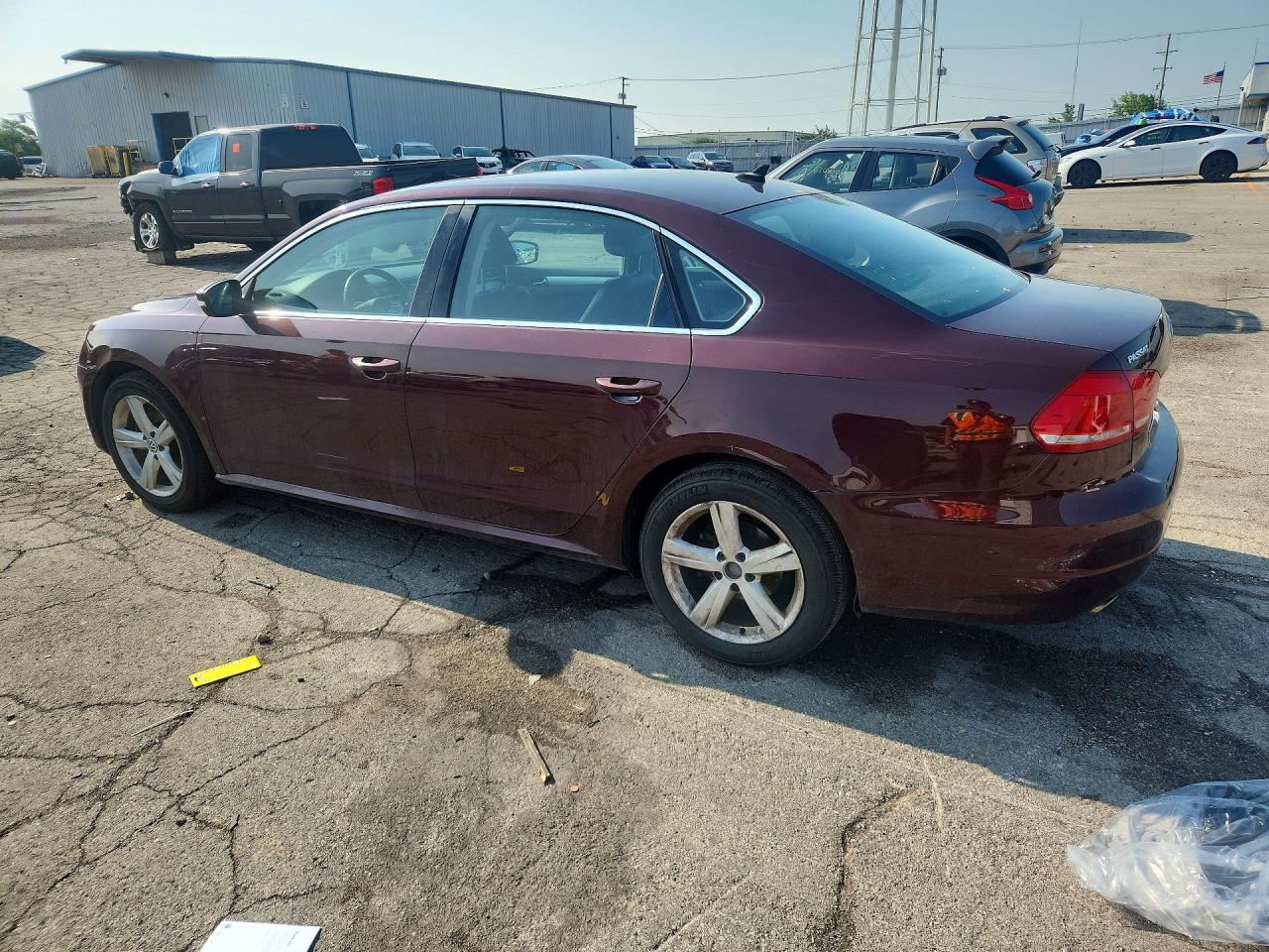 2013 Volkswagen Passat Se Burgundy vin: 1VWBN7A37DC059057