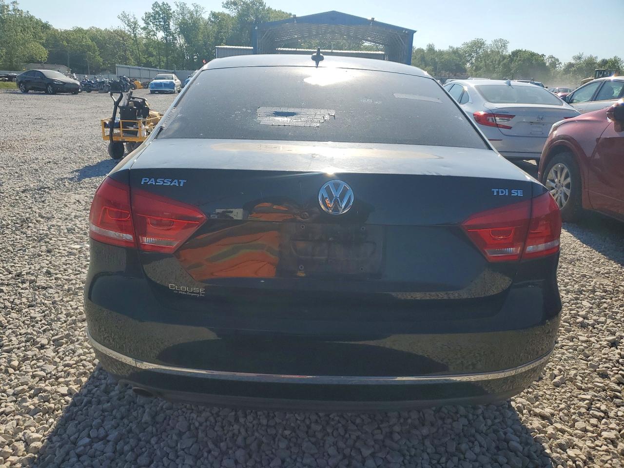 2014 Volkswagen Passat Se Черный vin: 1VWBN7A37EC100837