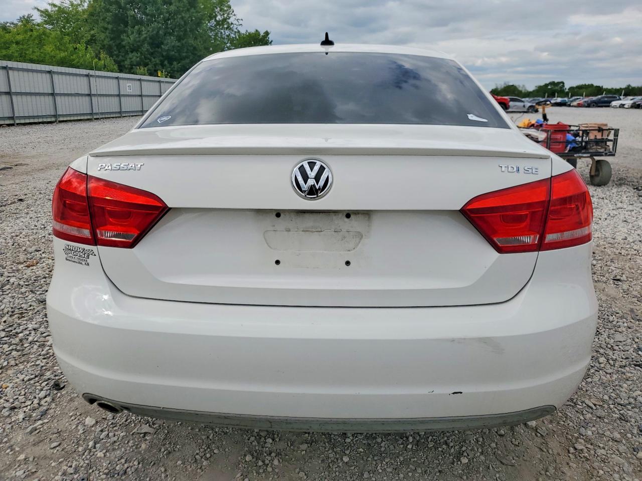 2012 Volkswagen Passat Se White vin: 1VWBN7A39CC093368