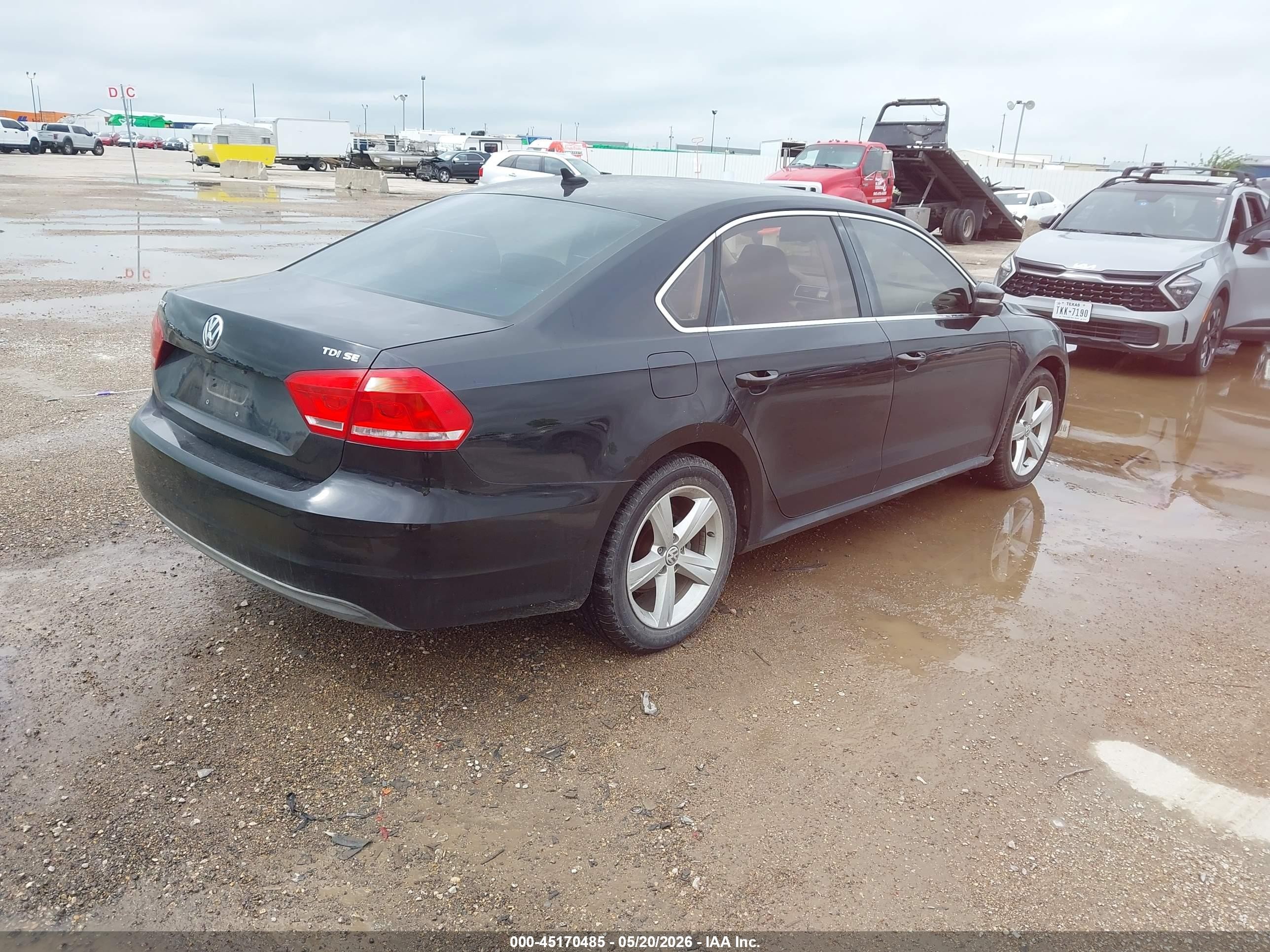 2013 Volkswagen Passat 2.0l Tdi Se Черный vin: 1VWBN7A39DC119338