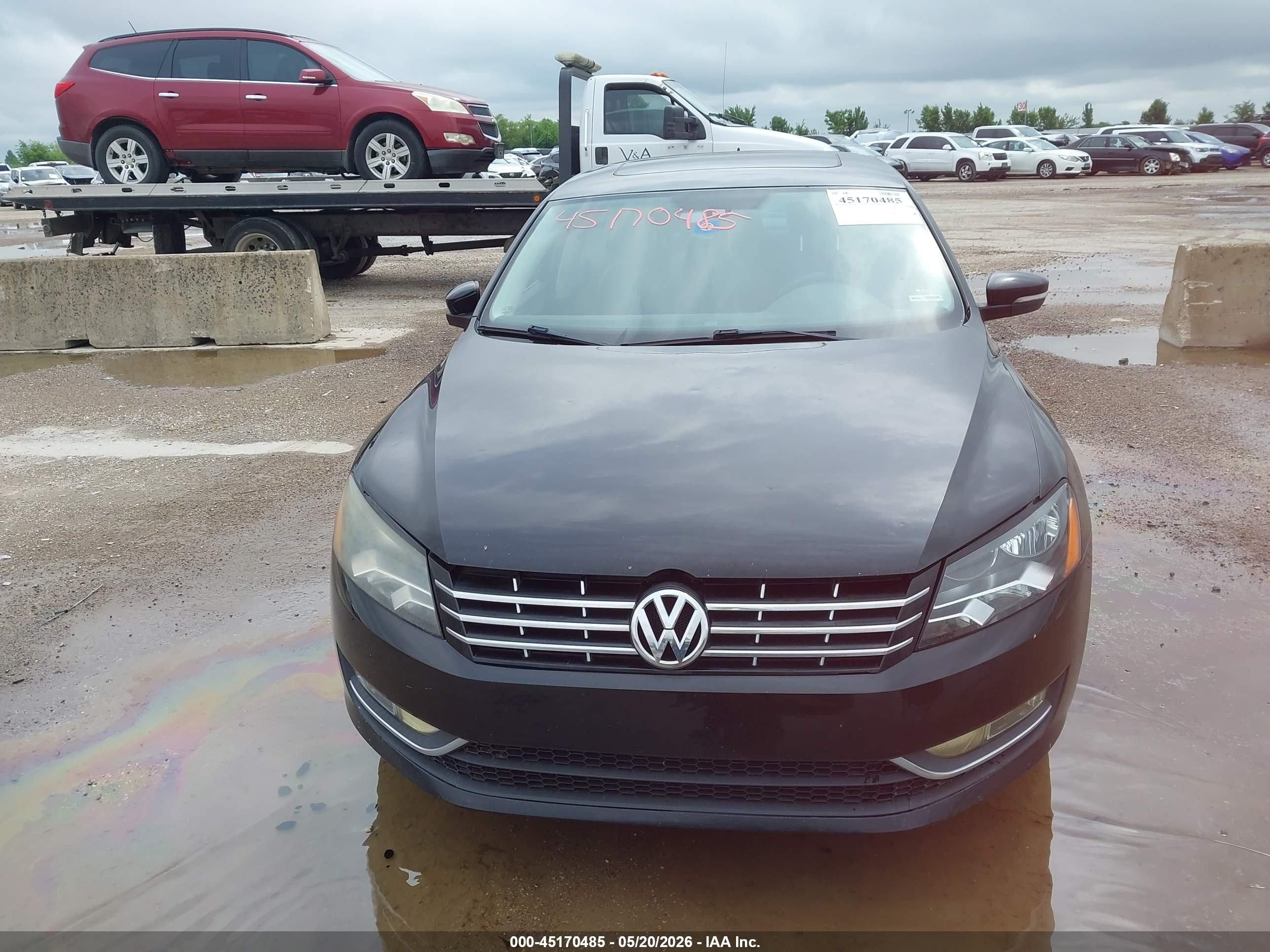 2013 Volkswagen Passat 2.0l Tdi Se Черный vin: 1VWBN7A39DC119338