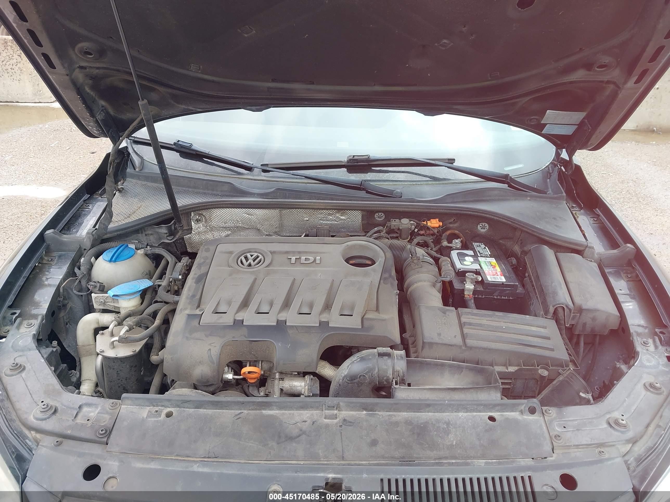 2013 Volkswagen Passat 2.0l Tdi Se Черный vin: 1VWBN7A39DC119338