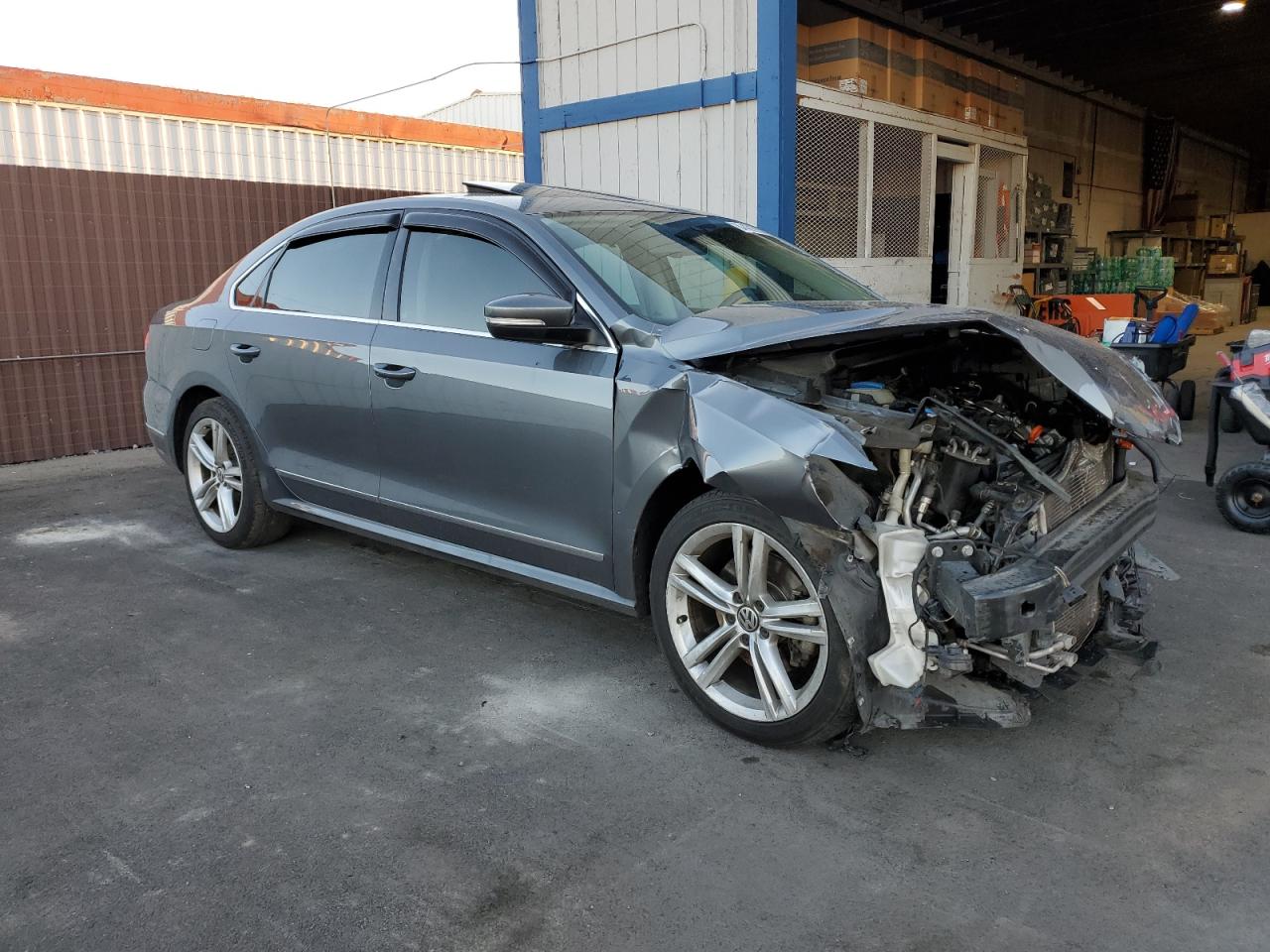 2014 Volkswagen Passat Se Gray vin: 1VWBN7A39EC013604