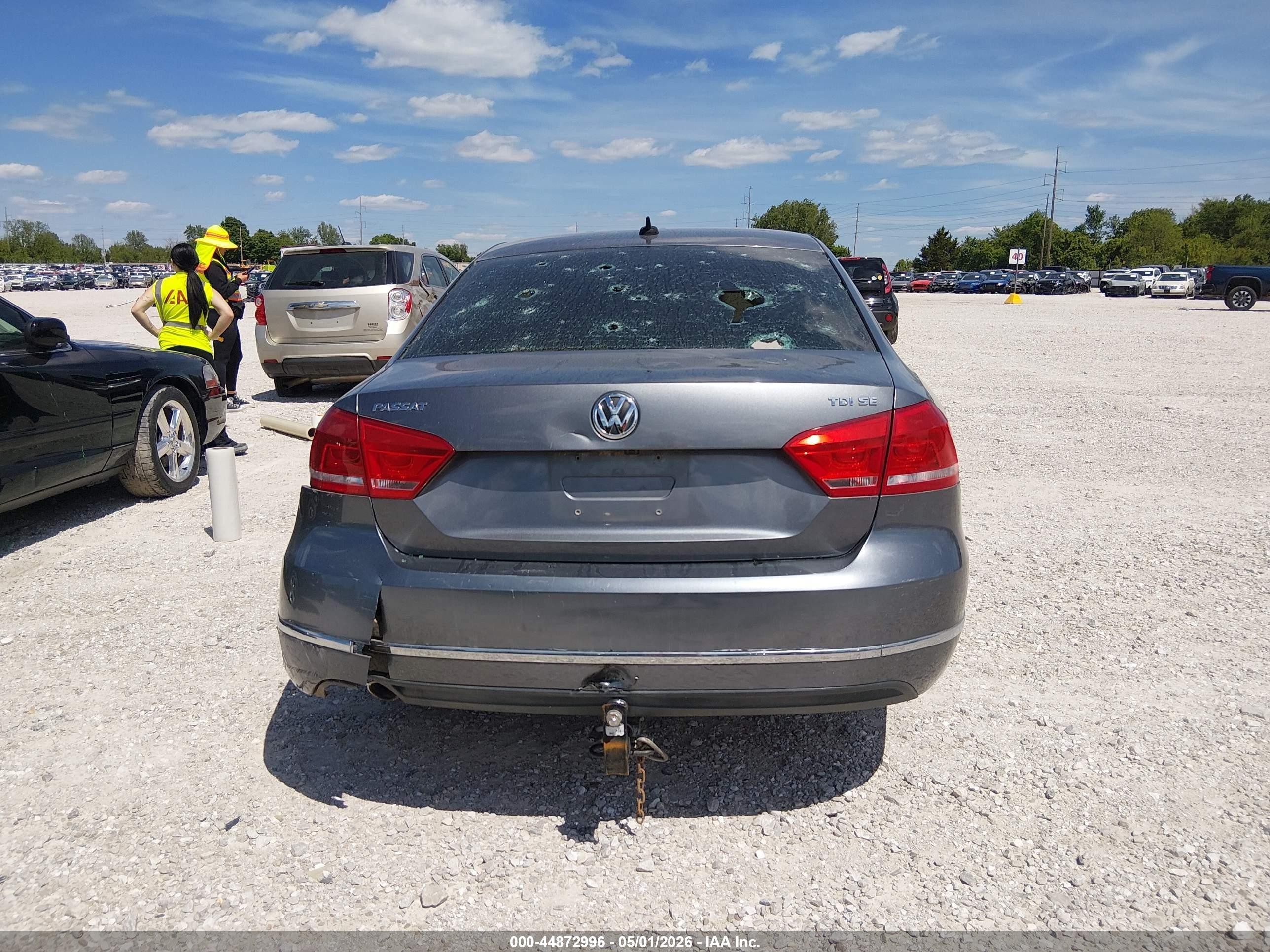 2014 Volkswagen Passat 2.0l Tdi Se Gray vin: 1VWBN7A39EC085094