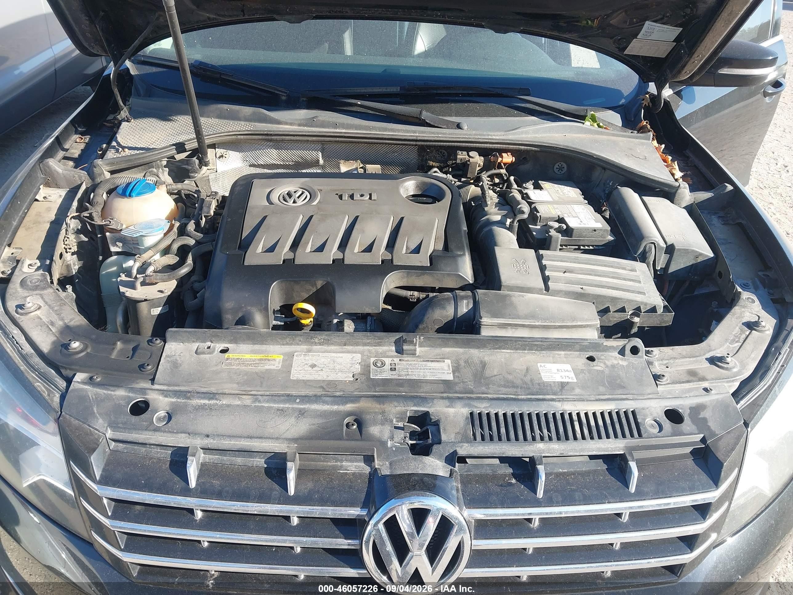 2014 Volkswagen Passat 2.0l Tdi Se Черный vin: 1VWBN7A39EC087220