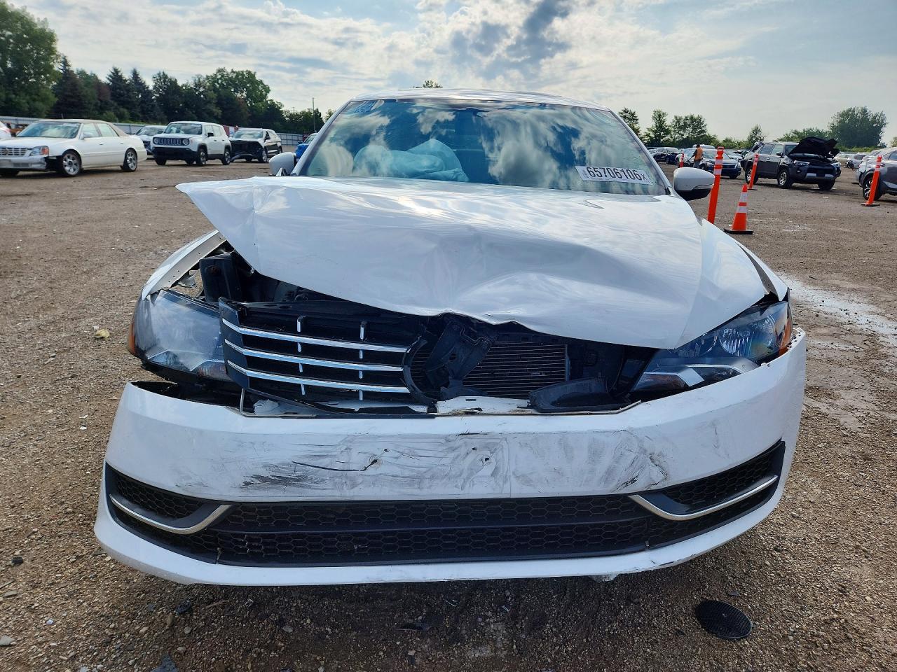 2014 Volkswagen Passat Se White vin: 1VWBN7A39EC118515