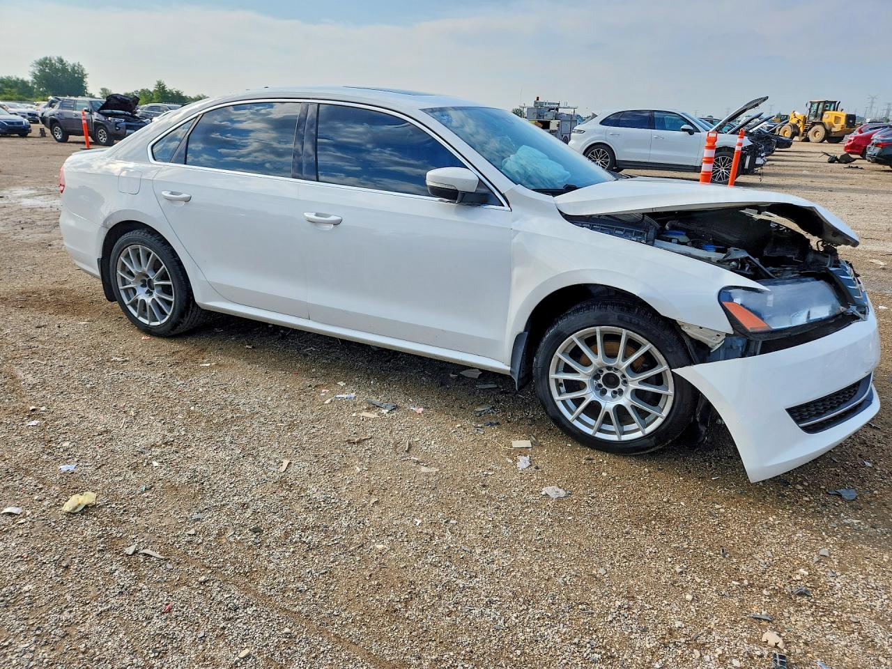 2014 Volkswagen Passat Se White vin: 1VWBN7A39EC118515