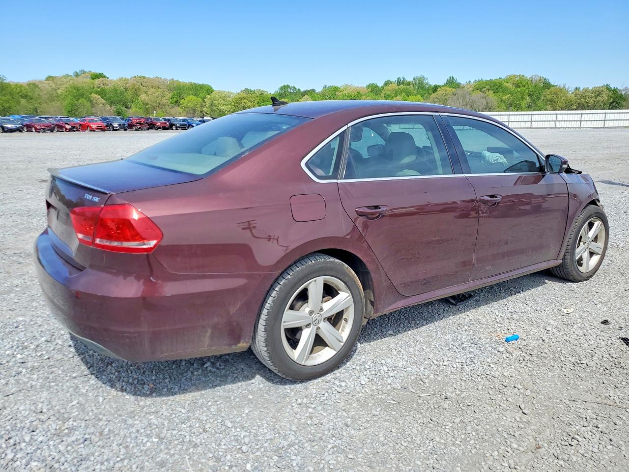 2013 Volkswagen Passat Se Бордовый vin: 1VWBN7A3XDC047498