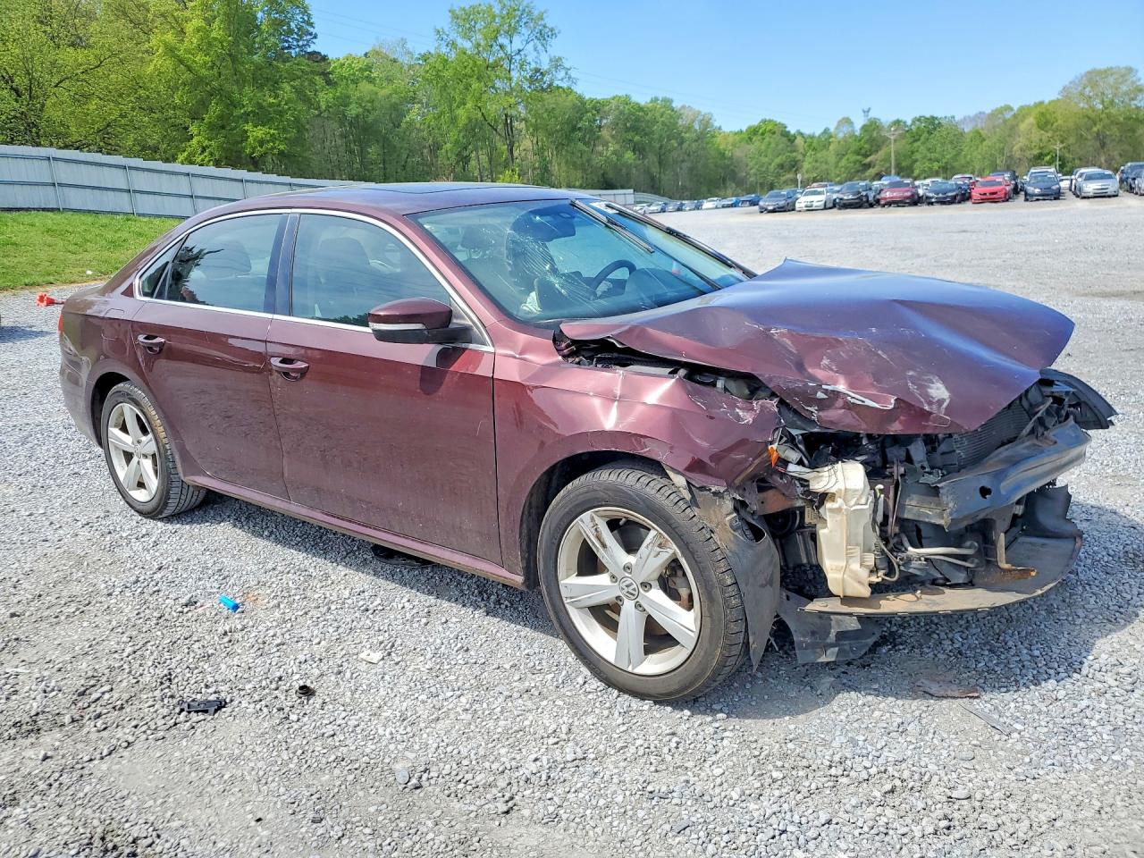 2013 Volkswagen Passat Se Бордовый vin: 1VWBN7A3XDC047498