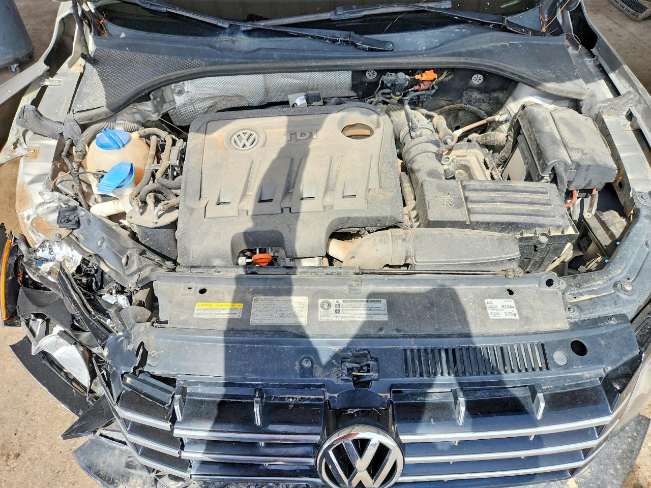 2014 Volkswagen Passat Se Gray vin: 1VWBN7A3XEC013630
