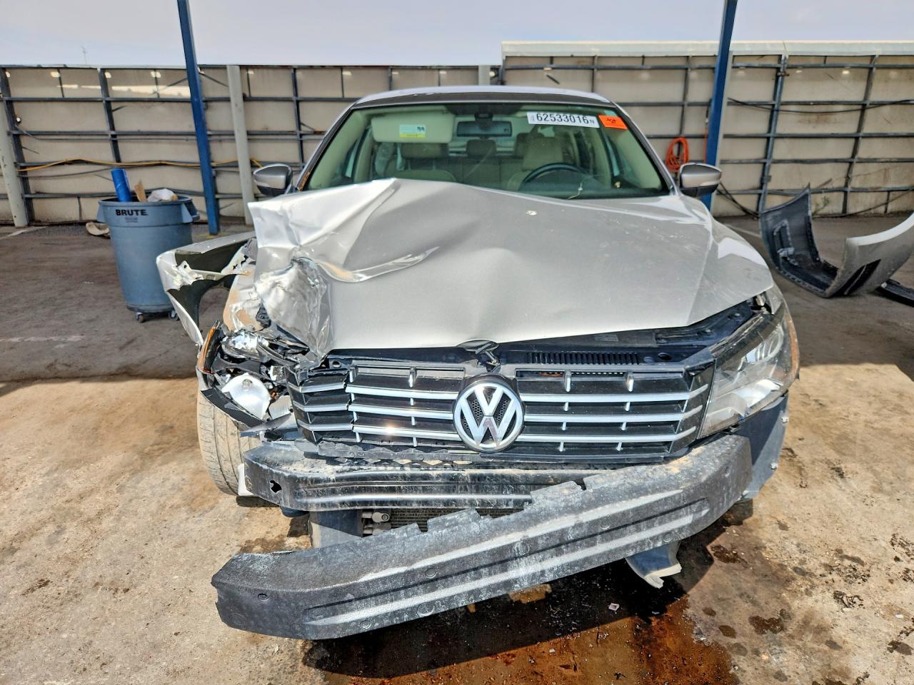 2014 Volkswagen Passat Se Gray vin: 1VWBN7A3XEC013630