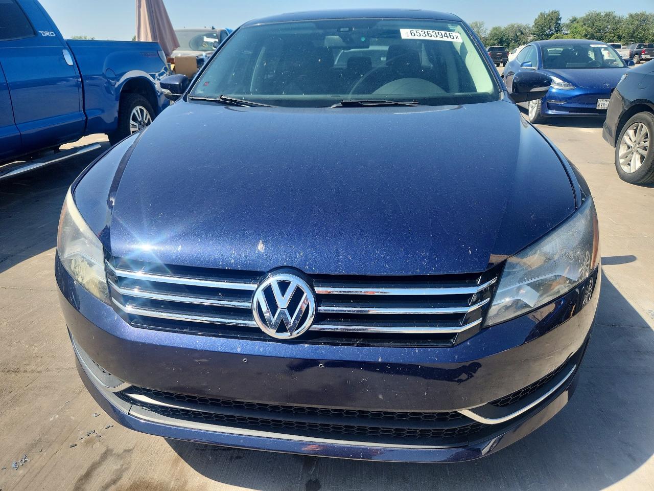 2014 Volkswagen Passat Se Blue vin: 1VWBN7A3XEC105899