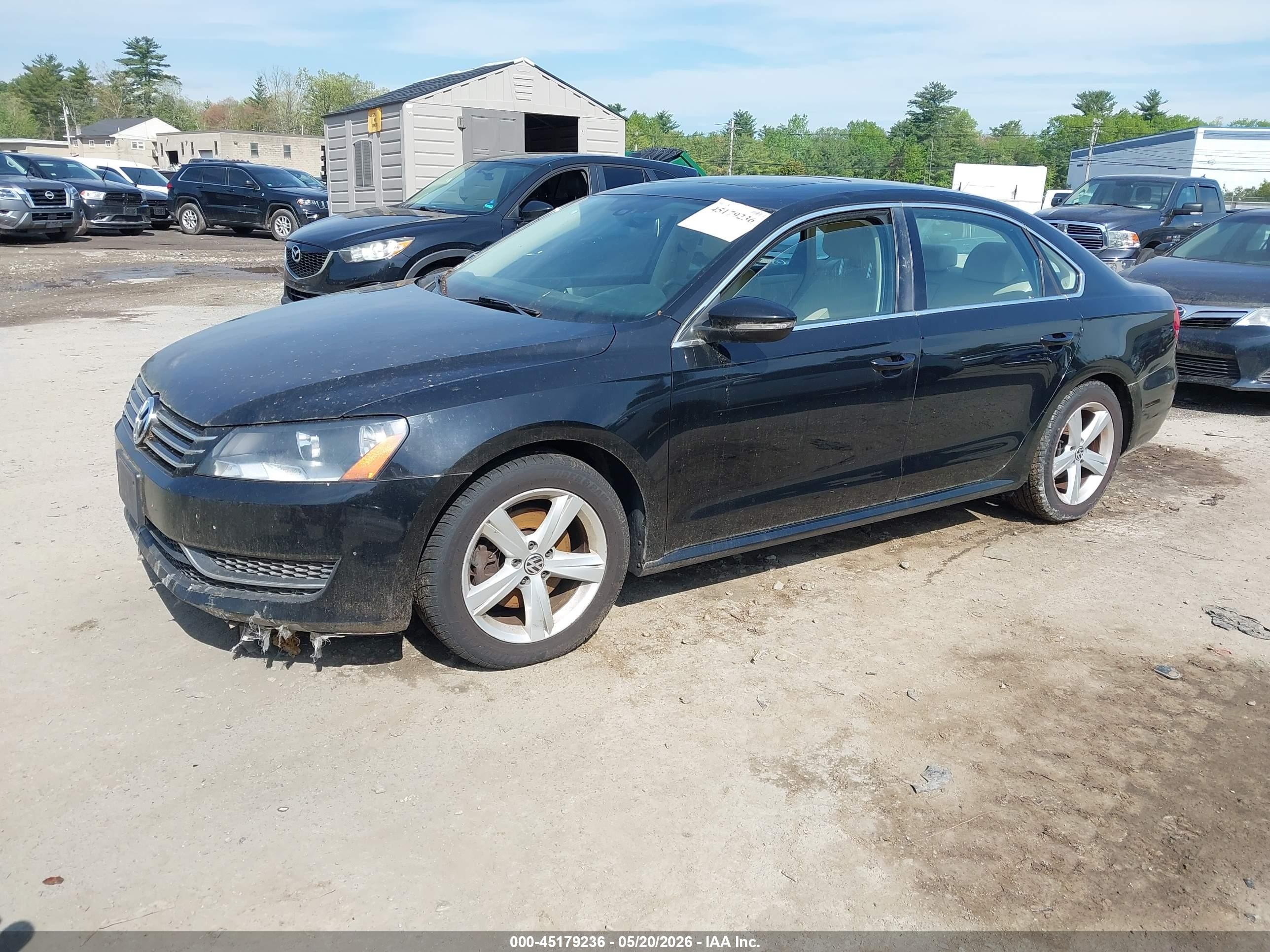 2012 Volkswagen Passat 2.5l Se Black vin: 1VWBP7A30CC102291