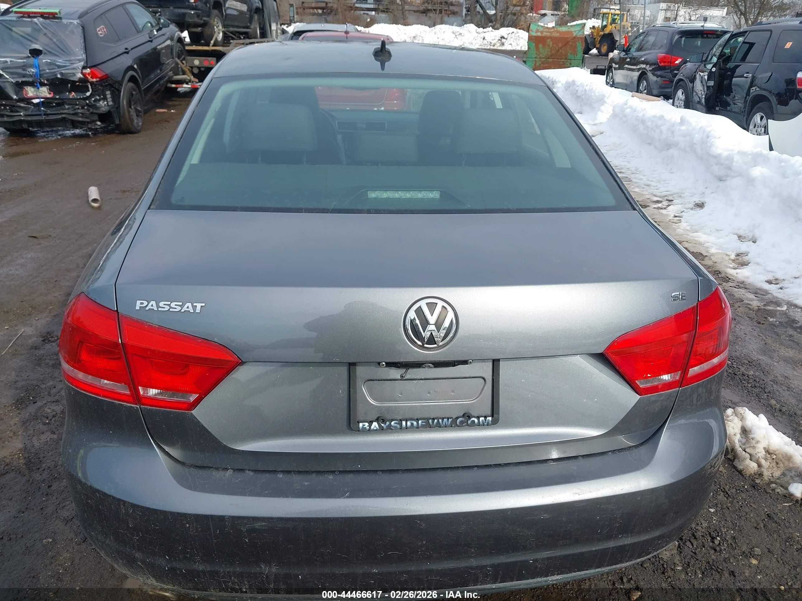 2013 Volkswagen Passat 2.5l Se Gray vin: 1VWBP7A30DC017792