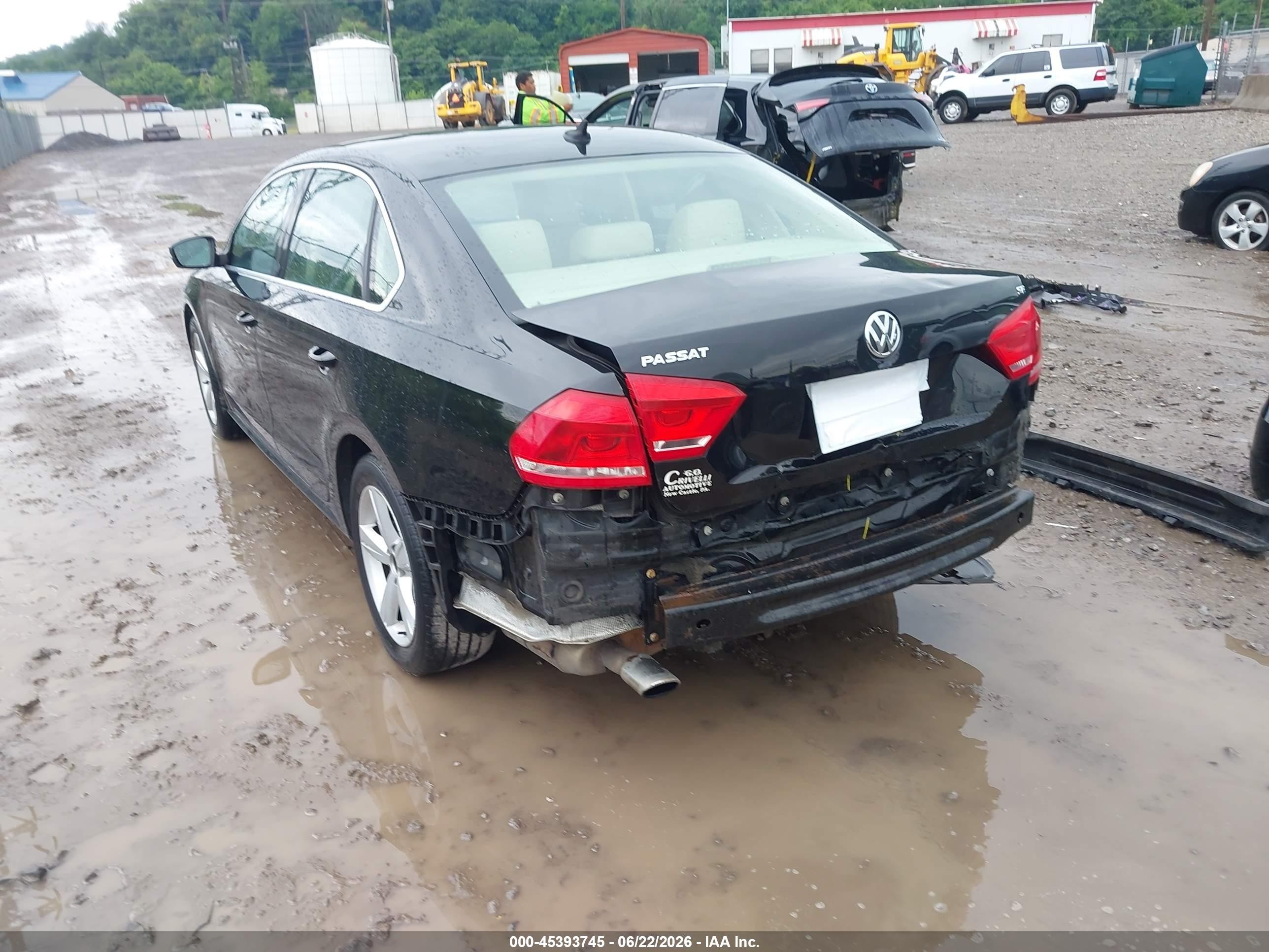 2013 Volkswagen Passat 2.5l Se Black vin: 1VWBP7A30DC023205