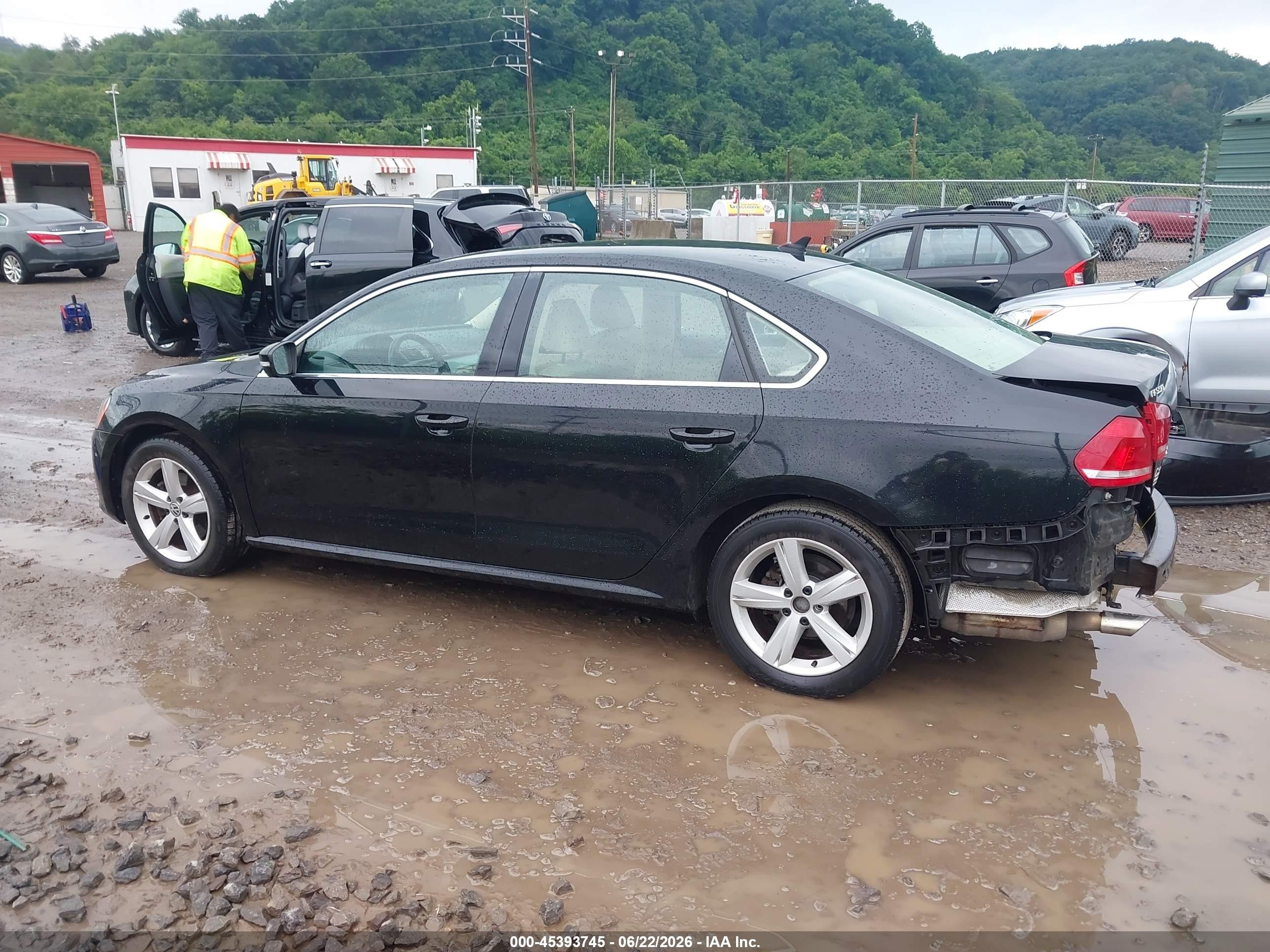 2013 Volkswagen Passat 2.5l Se Black vin: 1VWBP7A30DC023205
