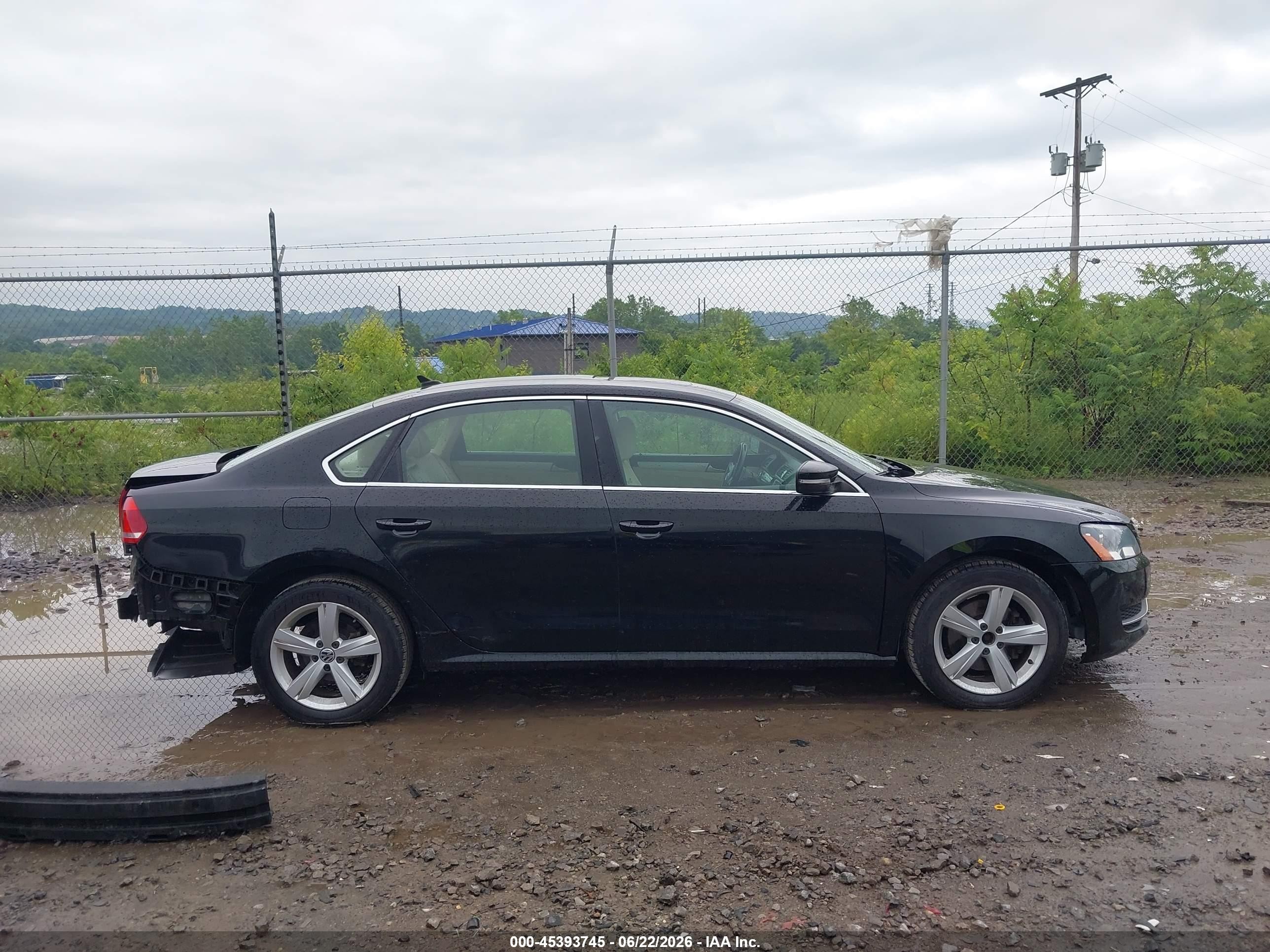 2013 Volkswagen Passat 2.5l Se Black vin: 1VWBP7A30DC023205