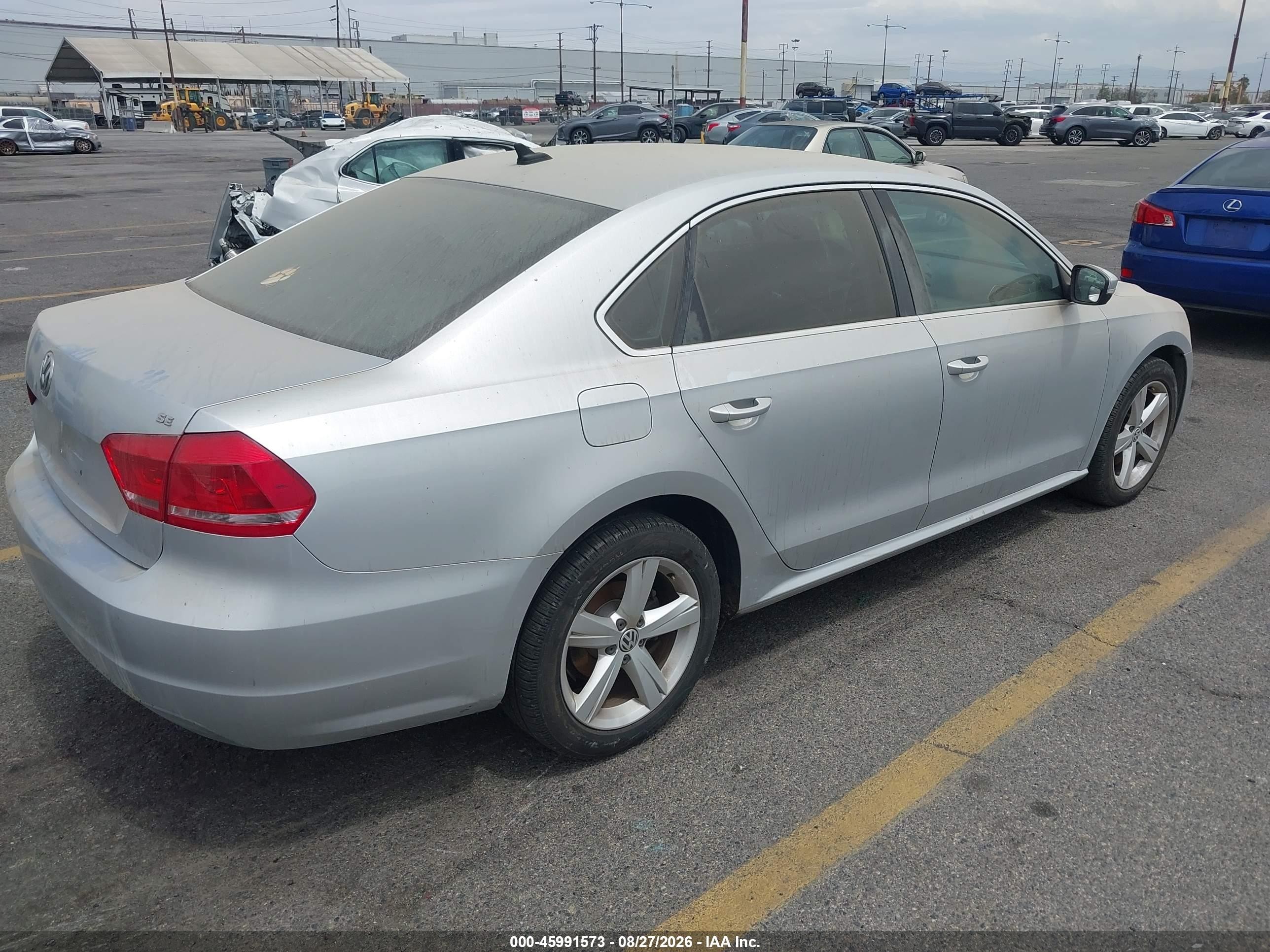 2013 Volkswagen Passat 2.5l Se Silver vin: 1VWBP7A30DC036651