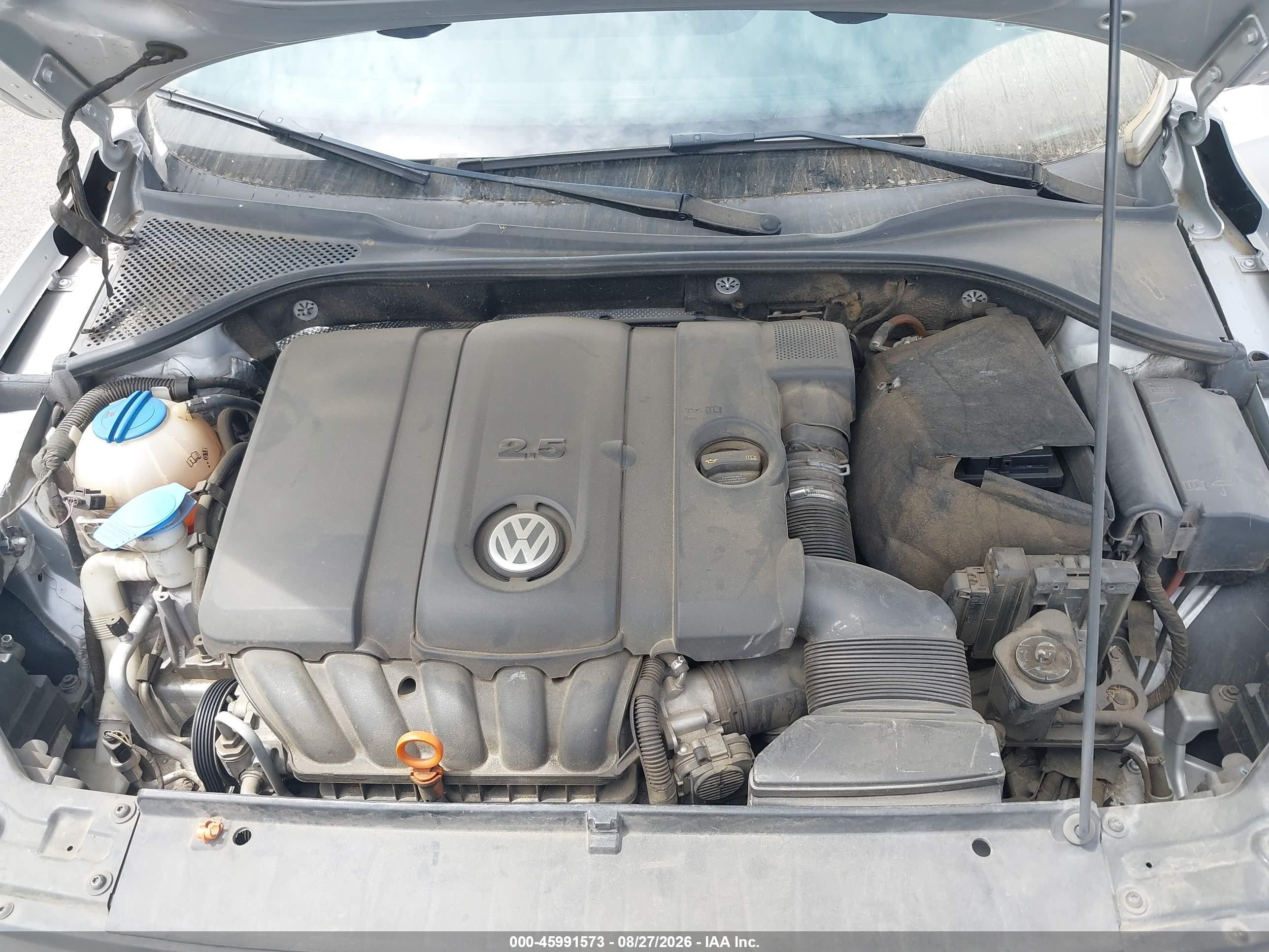 2013 Volkswagen Passat 2.5l Se Silver vin: 1VWBP7A30DC036651