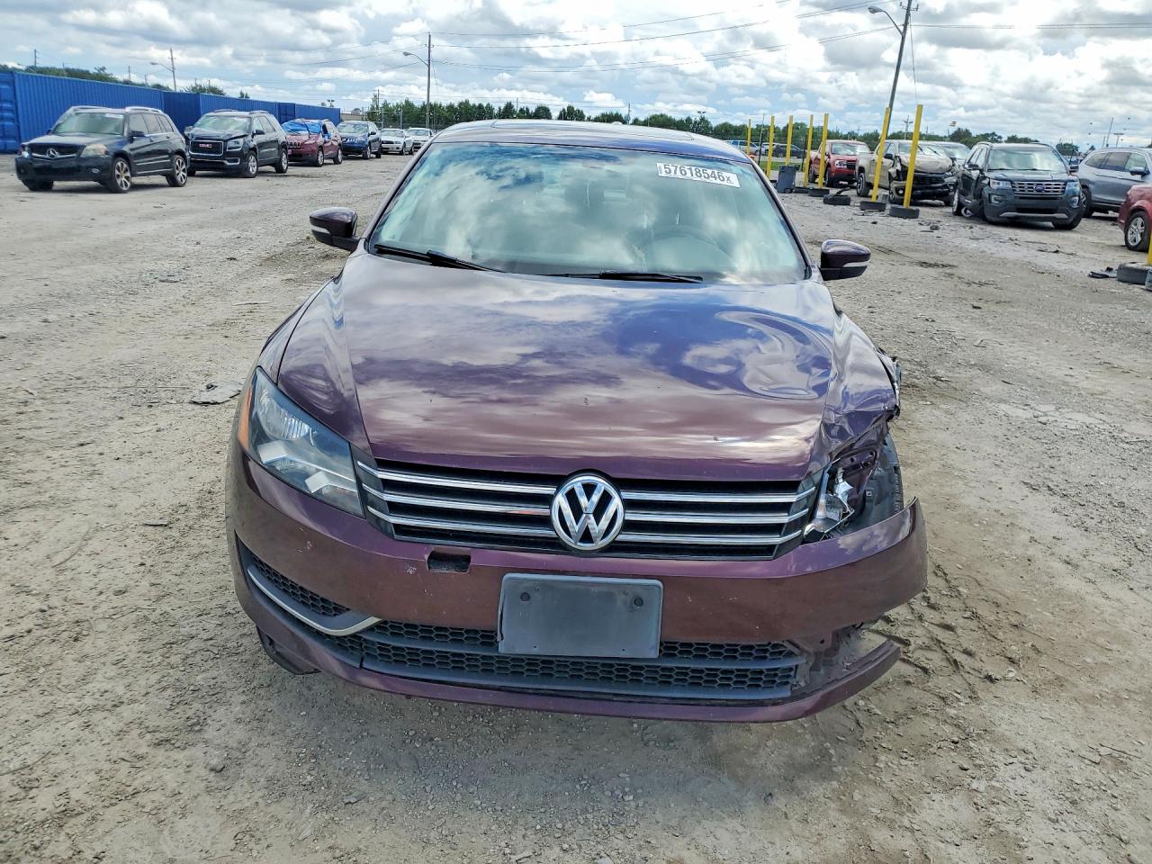 2013 Volkswagen Passat Se Maroon vin: 1VWBP7A30DC094873