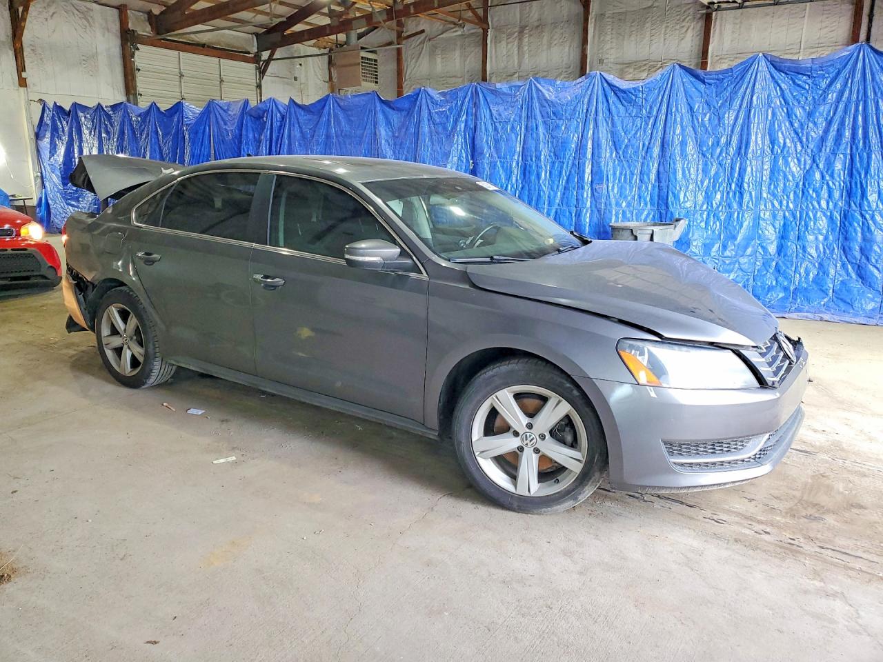 2013 Volkswagen Passat Se Gray vin: 1VWBP7A30DC114166