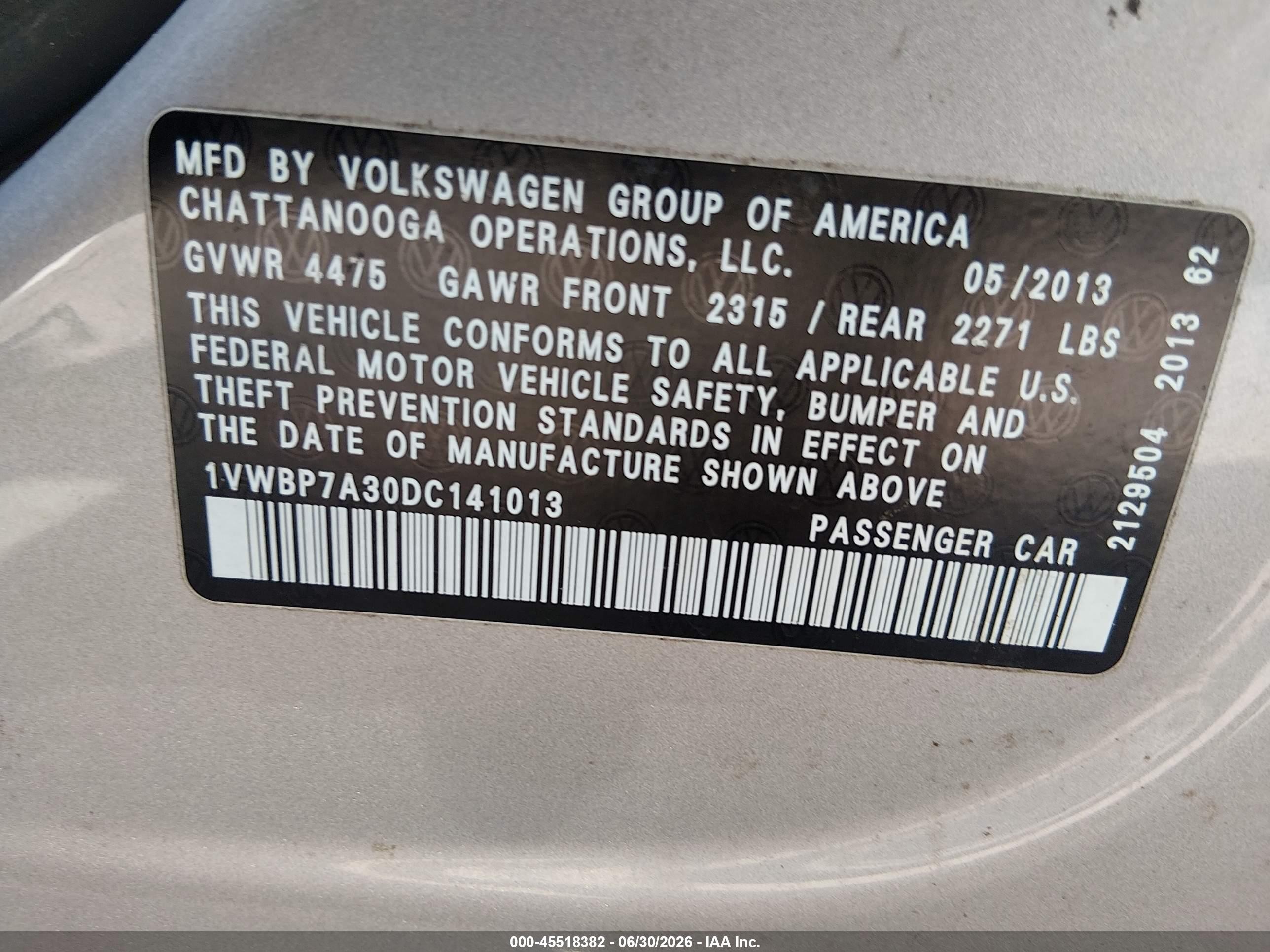 2013 Volkswagen Passat 2.5l Se Серебряный vin: 1VWBP7A30DC141013