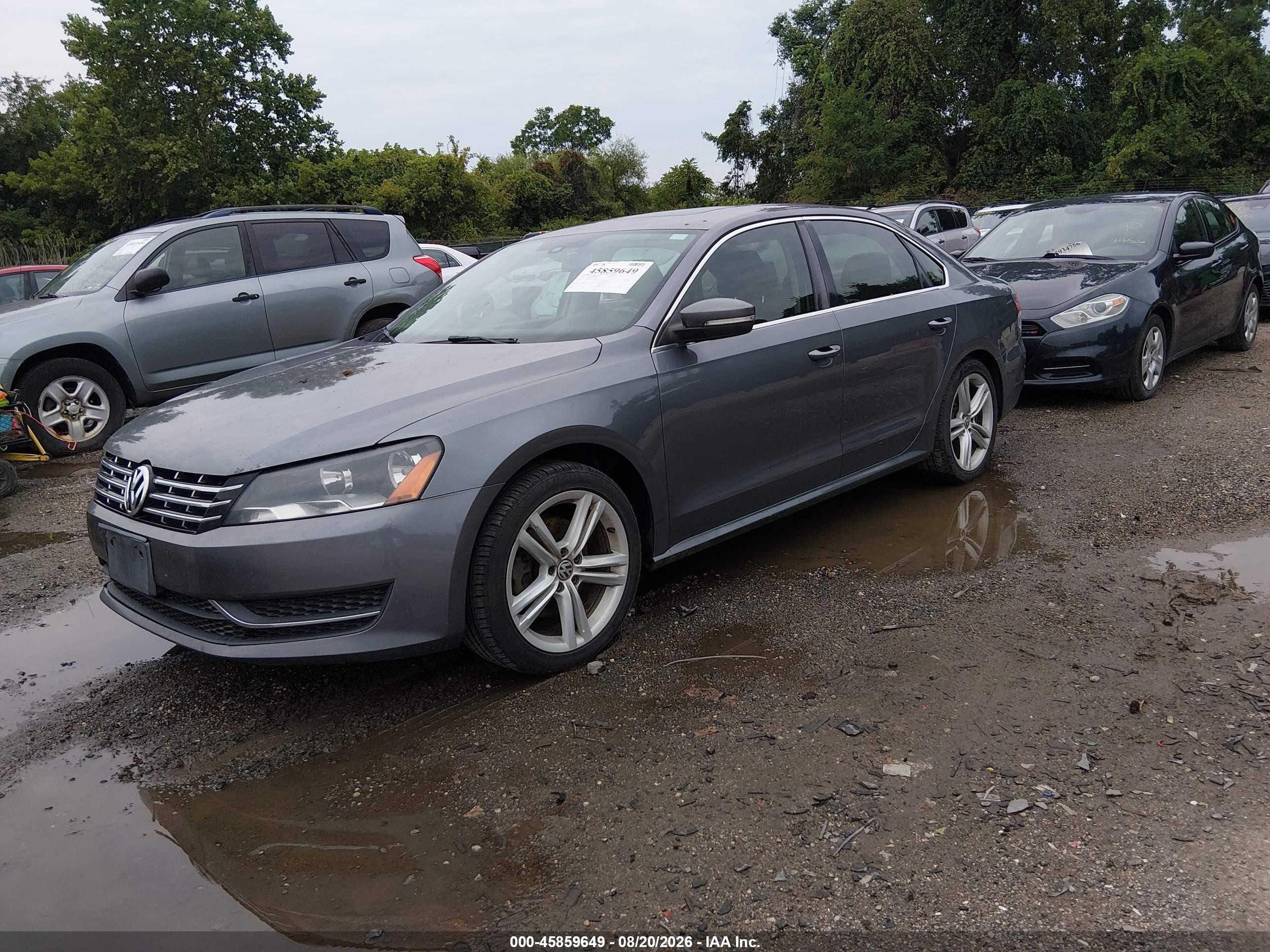 2014 Volkswagen Passat 2.5l Se Gray vin: 1VWBP7A30EC001836